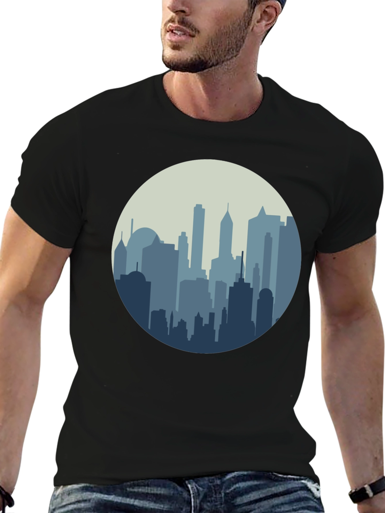 Cityscape Graphic Tee - Modern Urban Design