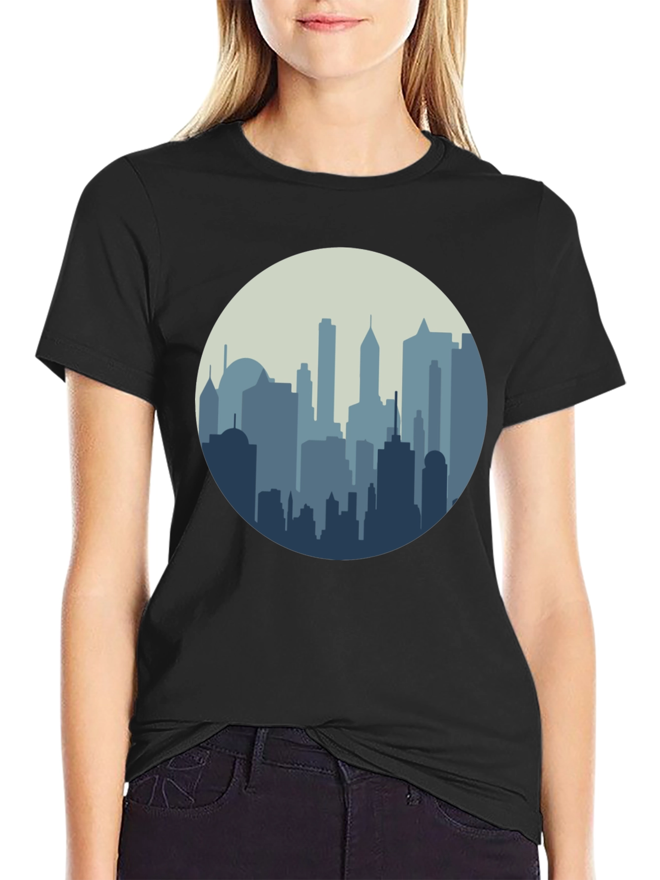 Cityscape Graphic Tee - Modern Urban Design