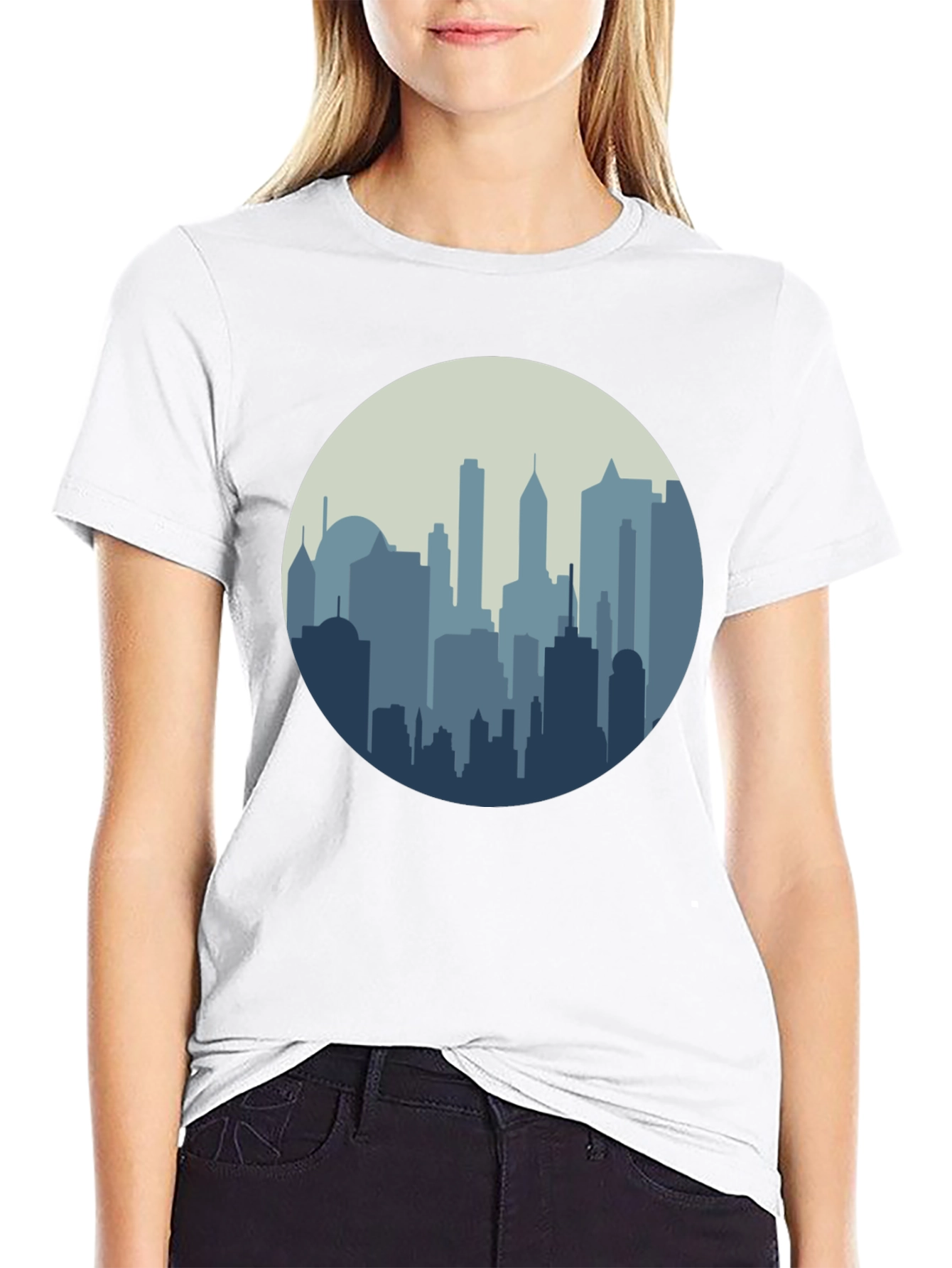 Cityscape Graphic Tee - Modern Urban Design