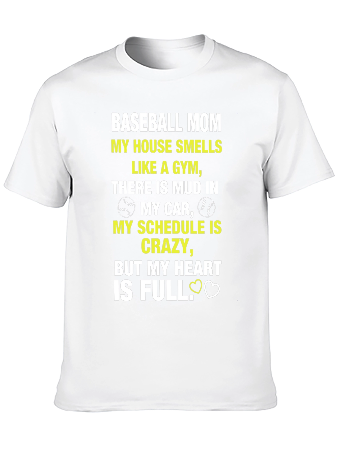 Baseball Mom T-Shirt - Heart is Full Tee