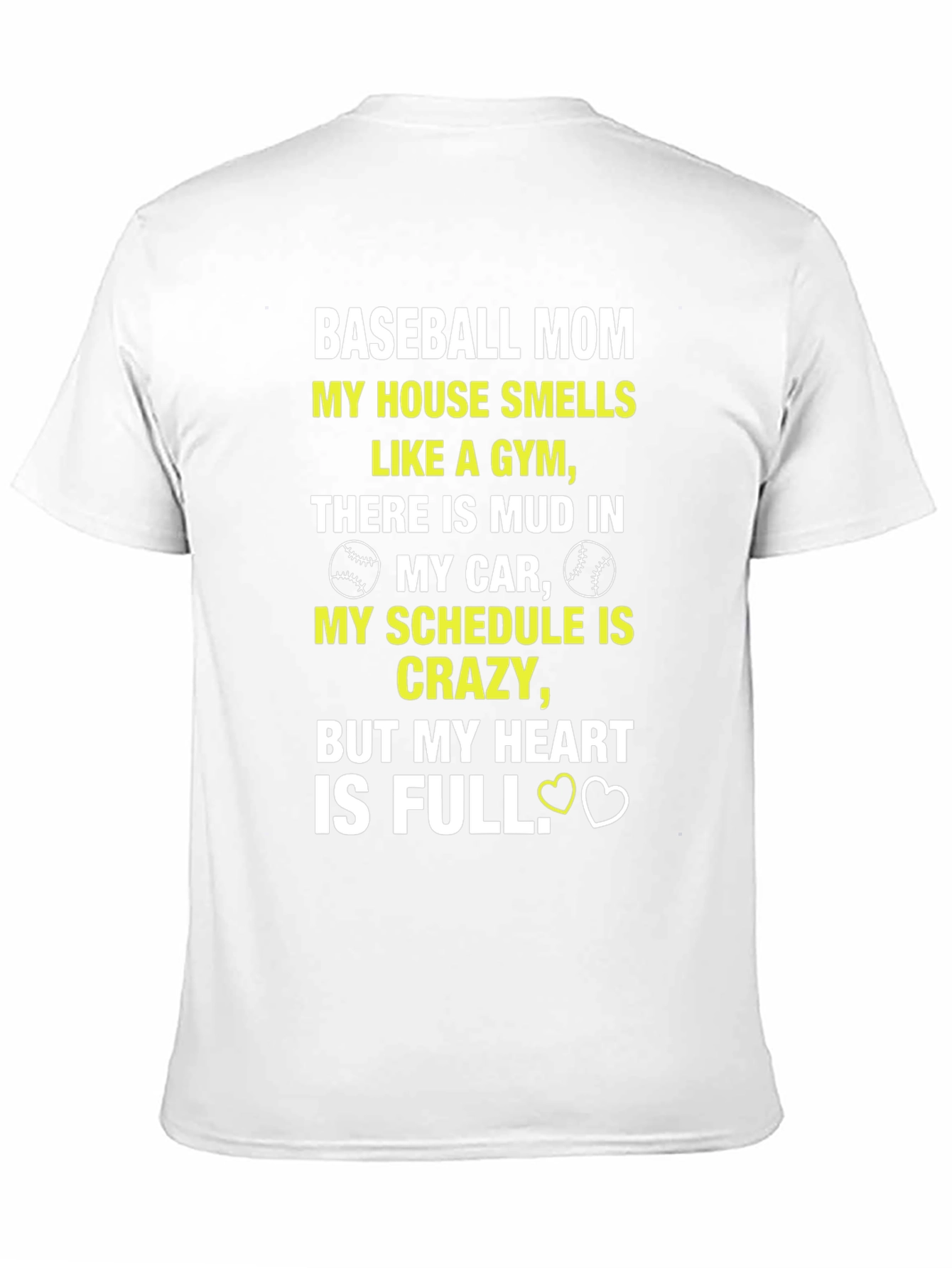 Baseball Mom T-Shirt - Heart is Full Tee