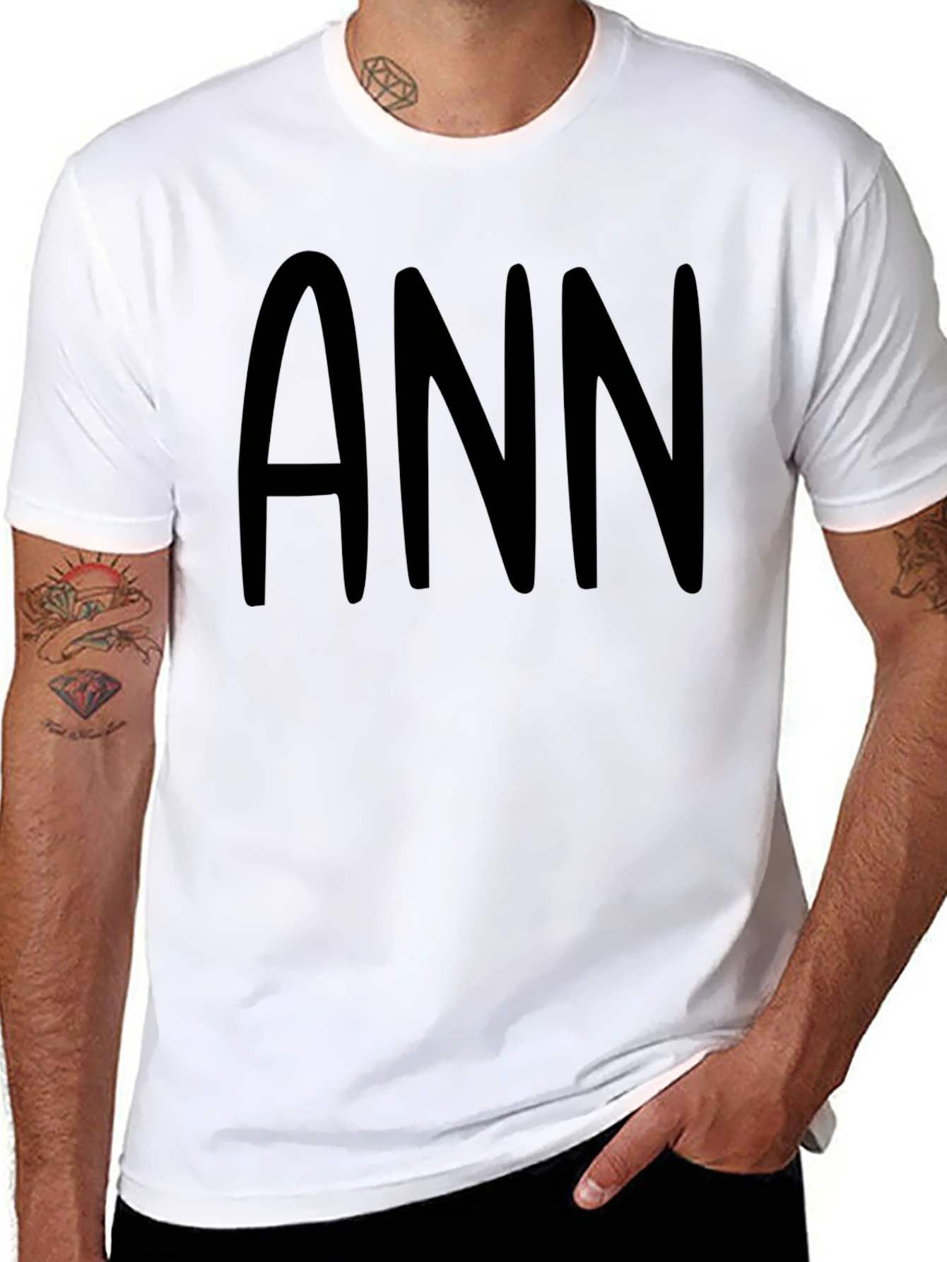 ANN Graphic Tee - Bold & Stylish Black T-Shirt