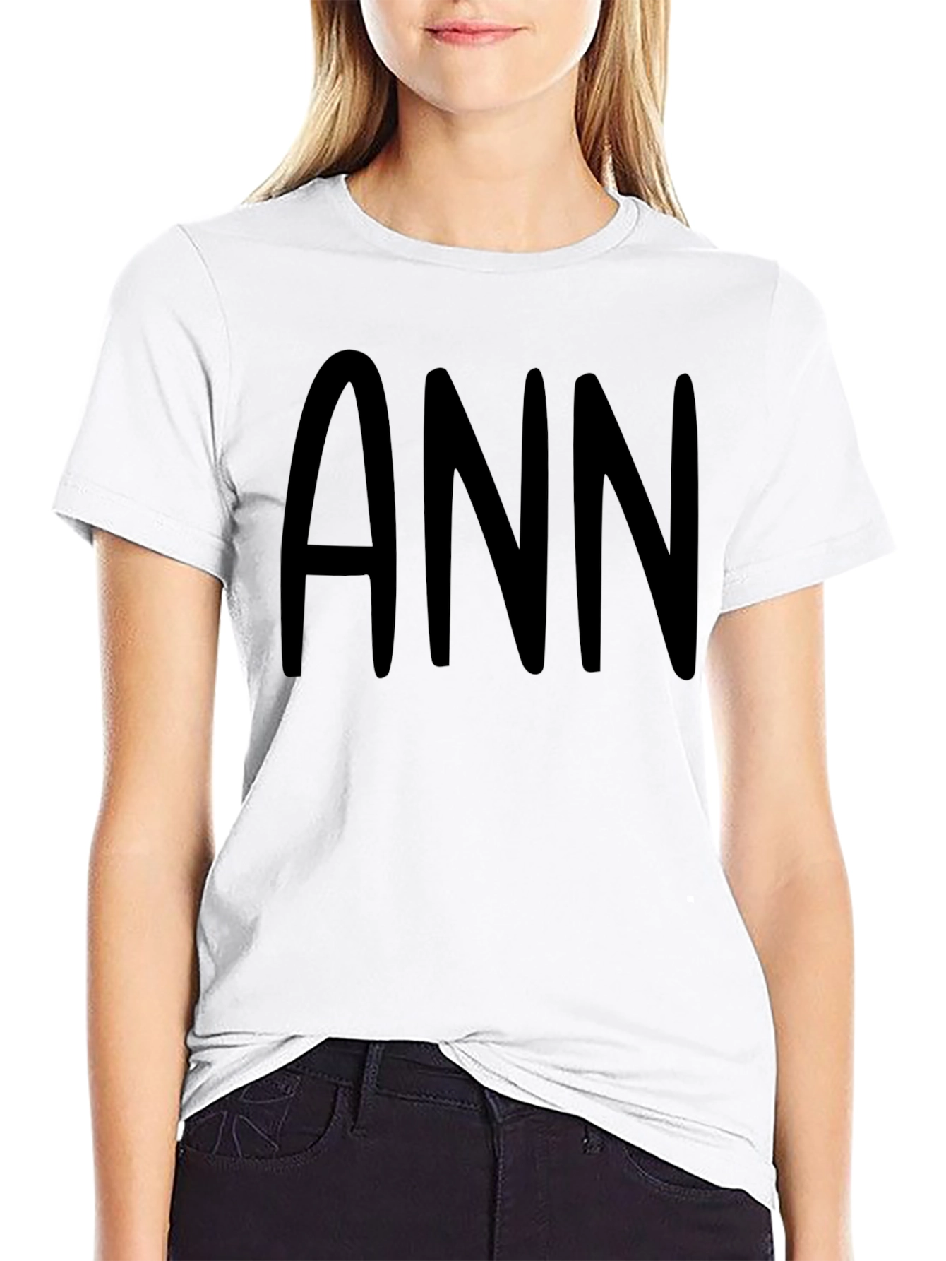 ANN Graphic Tee - Bold & Stylish Black T-Shirt