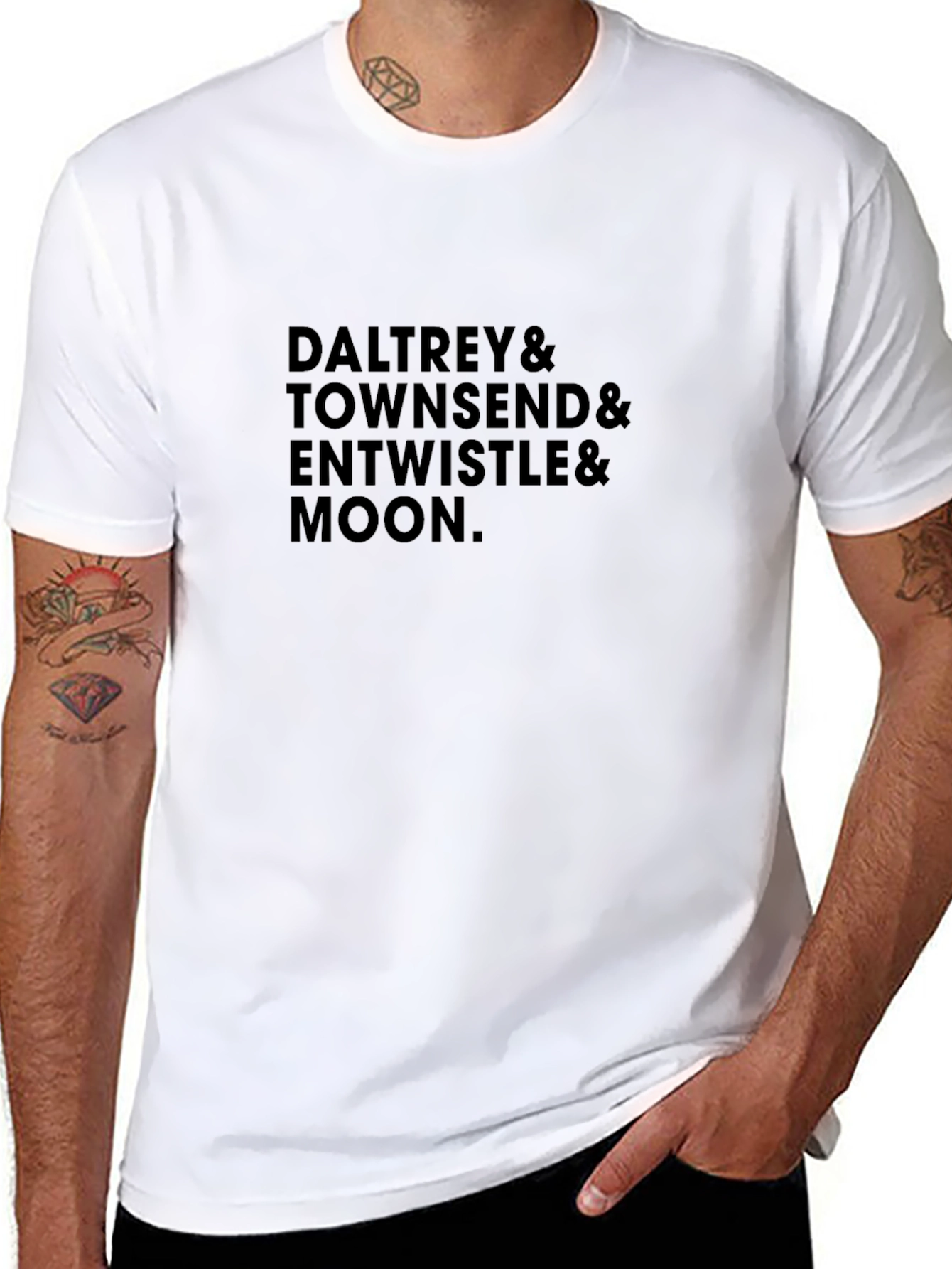 The Who Band Members Black T-Shirt