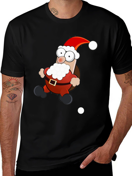Cartoon Santa T-Shirt - Holiday Cheer