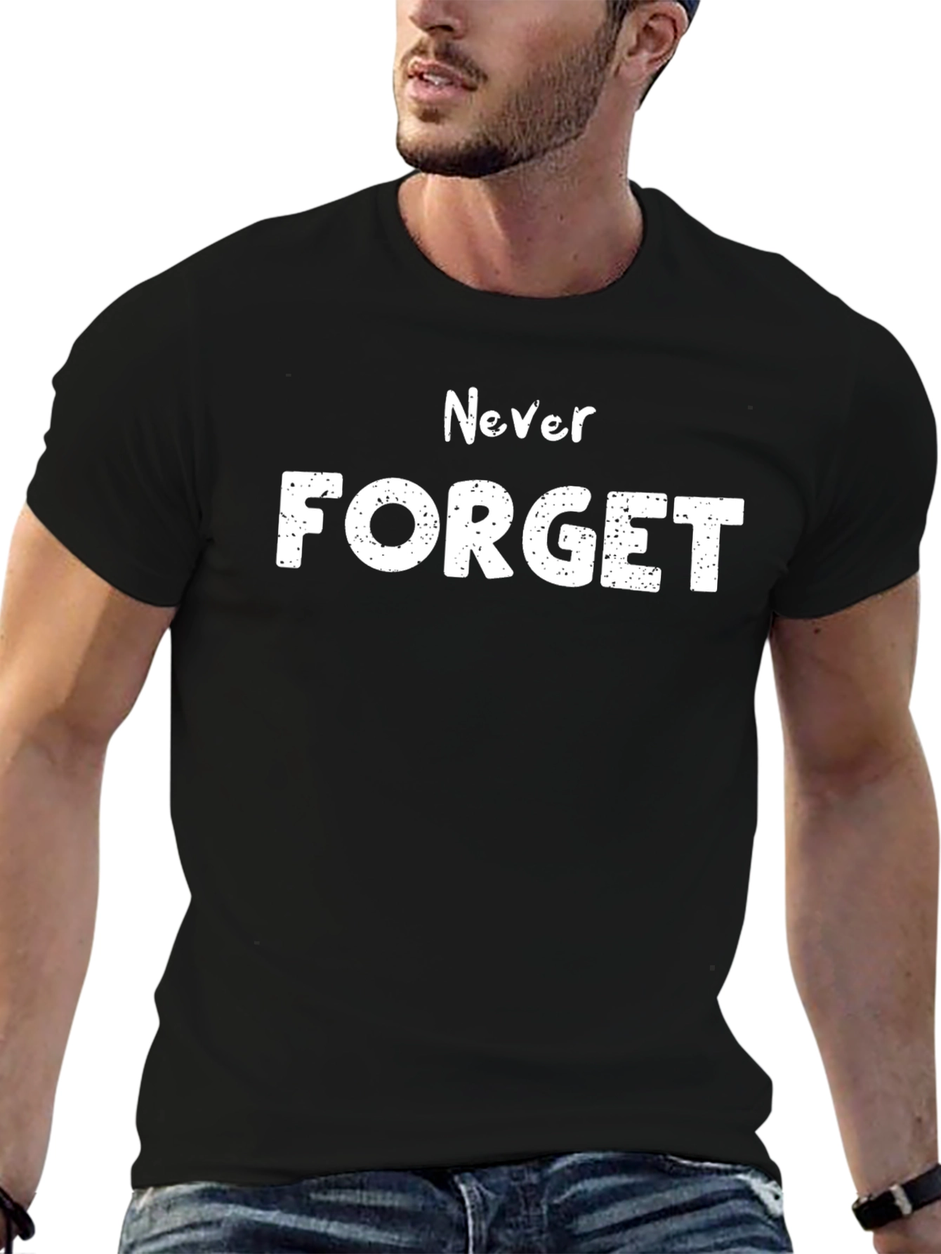 Never Forget Graphic Tee - Mens Black T-Shirt