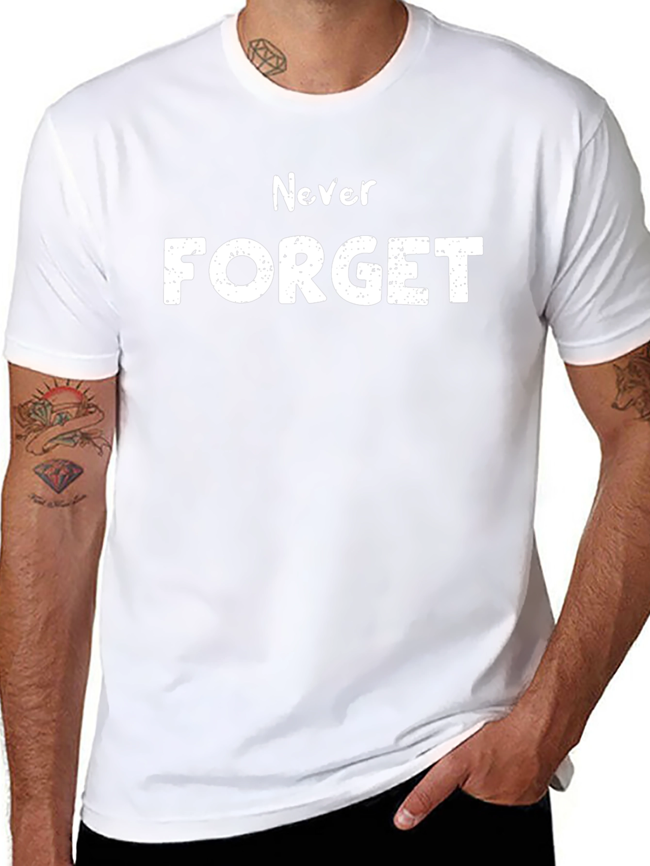 Never Forget Graphic Tee - Mens Black T-Shirt