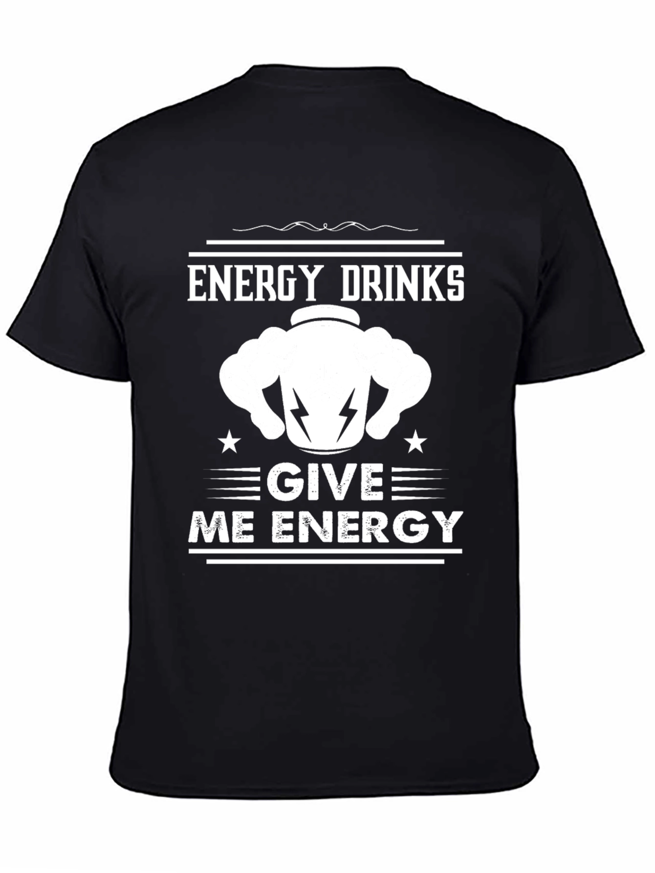 Energy Drinks Give Me Energy Black T-Shirt