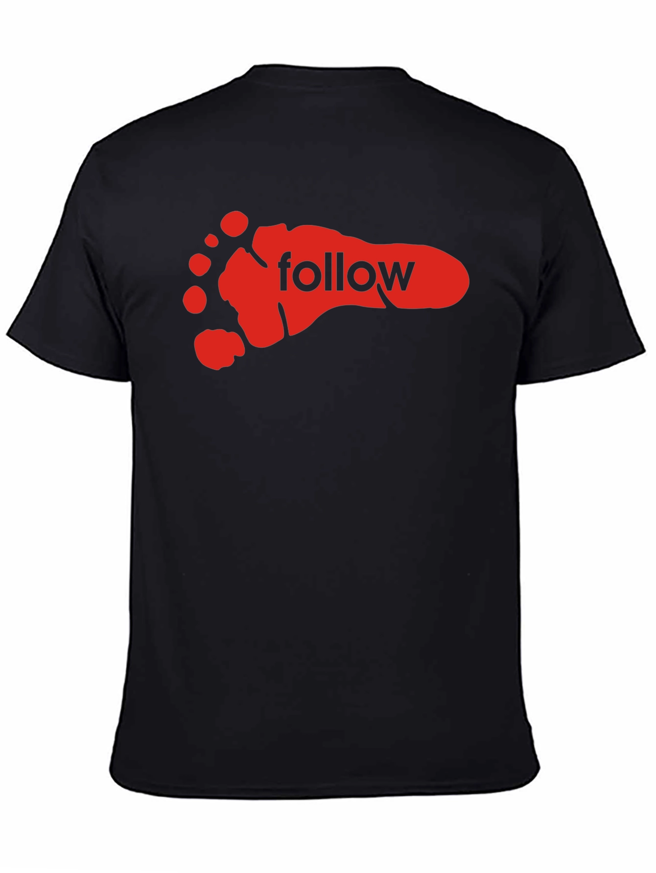 Follow Footprint Black Graphic Tee