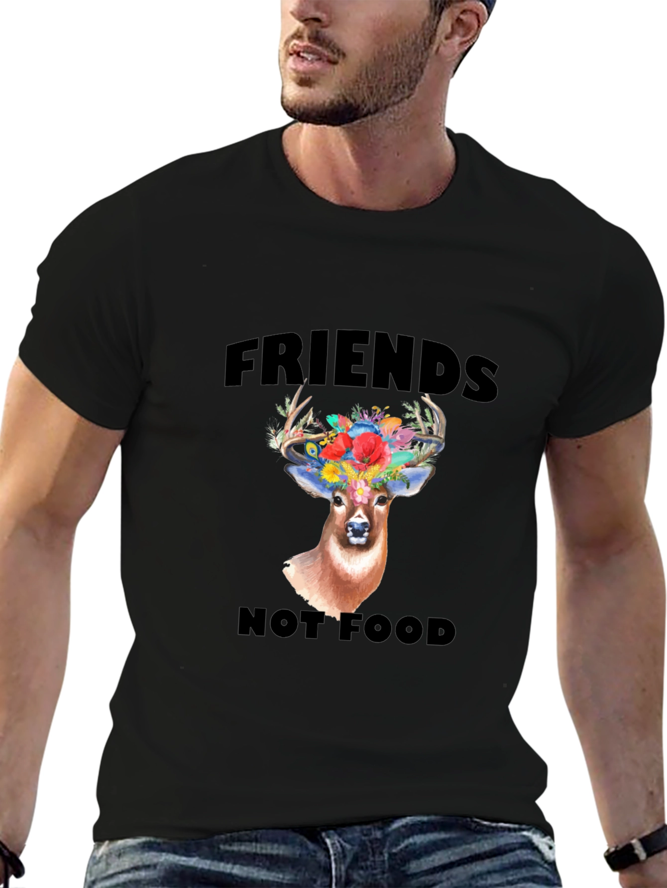 Friends Not Food Deer Graphic Tee