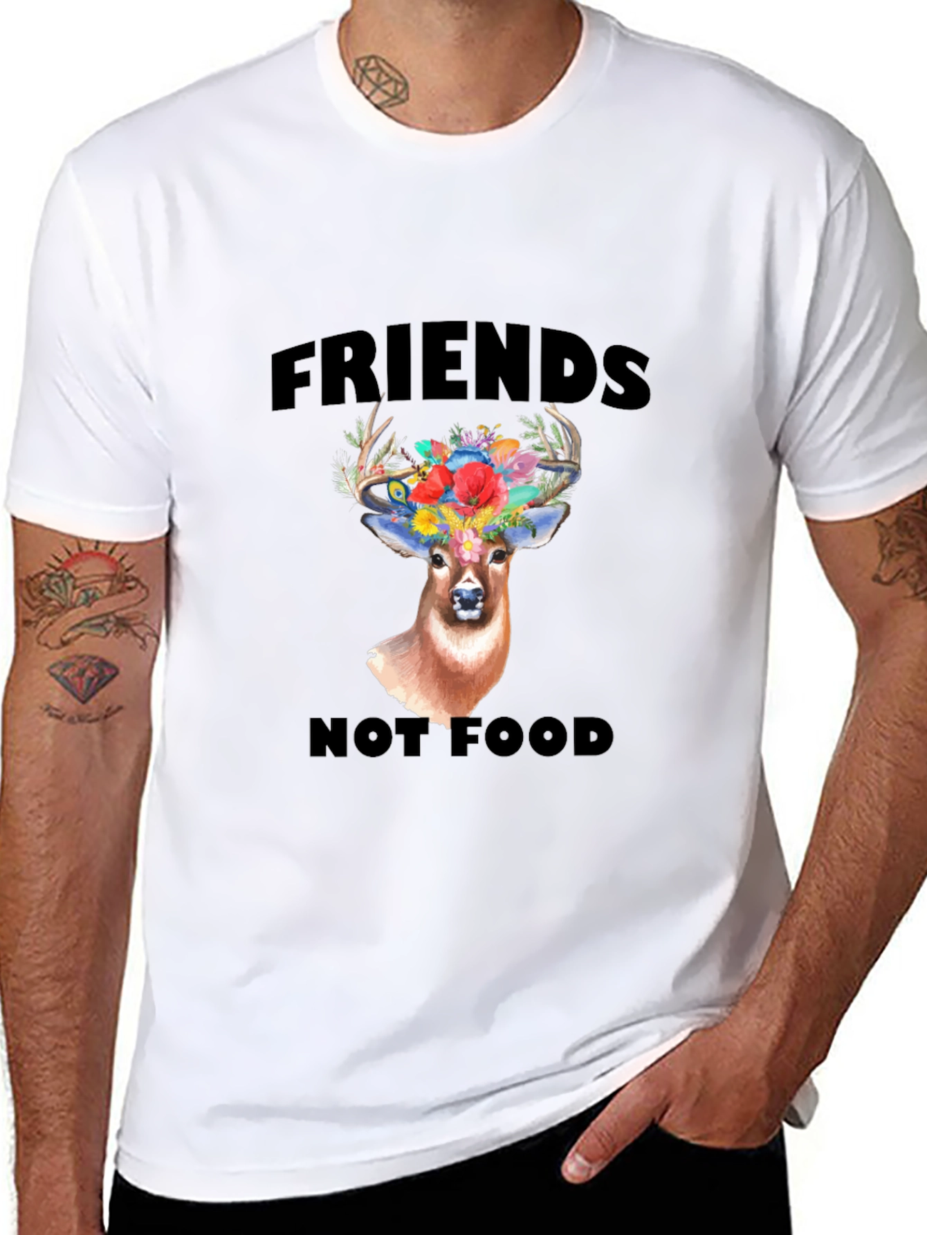 Friends Not Food Deer Graphic Tee