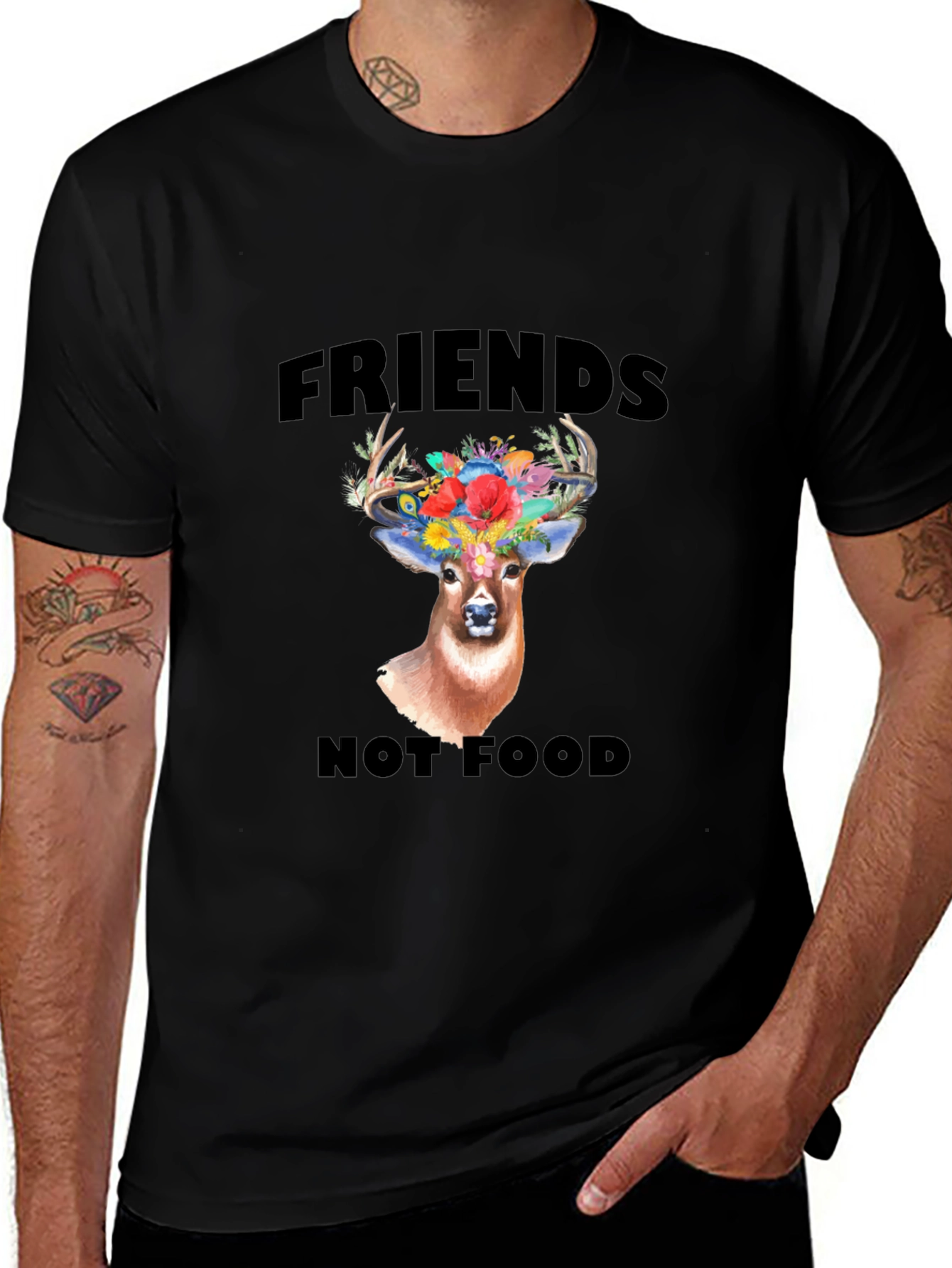 Friends Not Food Deer Graphic Tee
