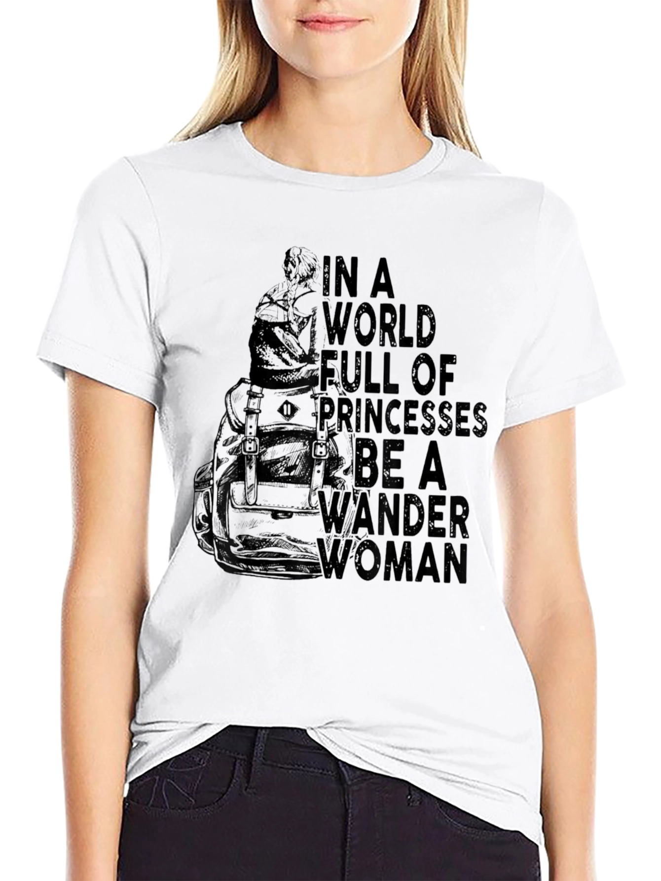 Wander Woman Graphic Tee - Black