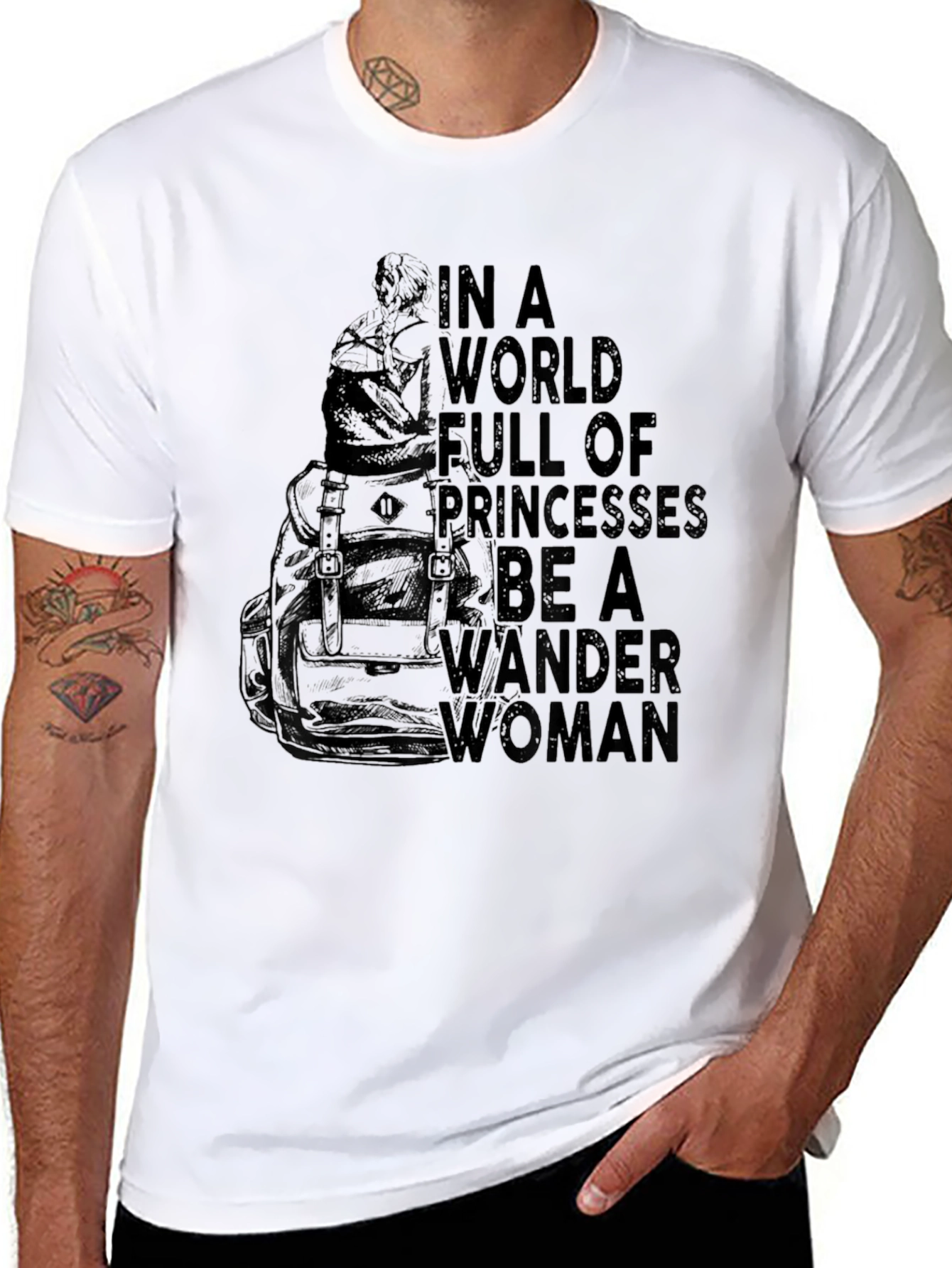 Wander Woman Graphic Tee - Black