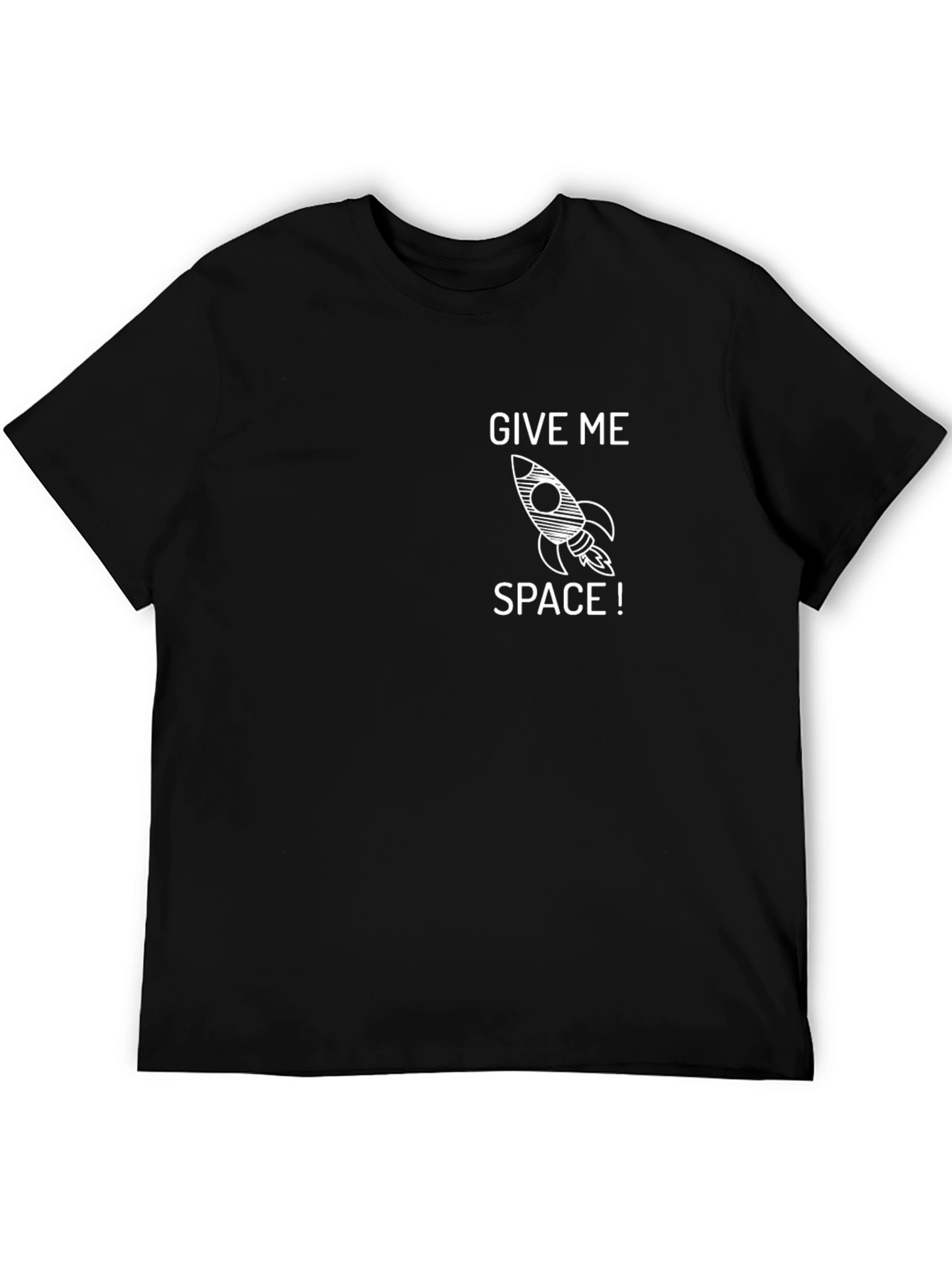 Give Me Space Rocket Graphic Tee - Black