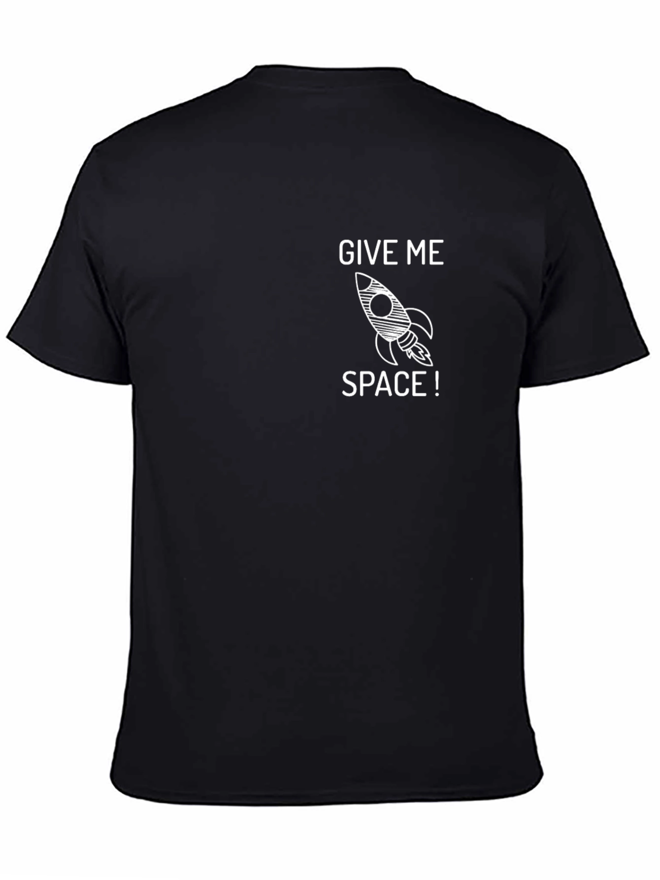 Give Me Space Rocket Graphic Tee - Black