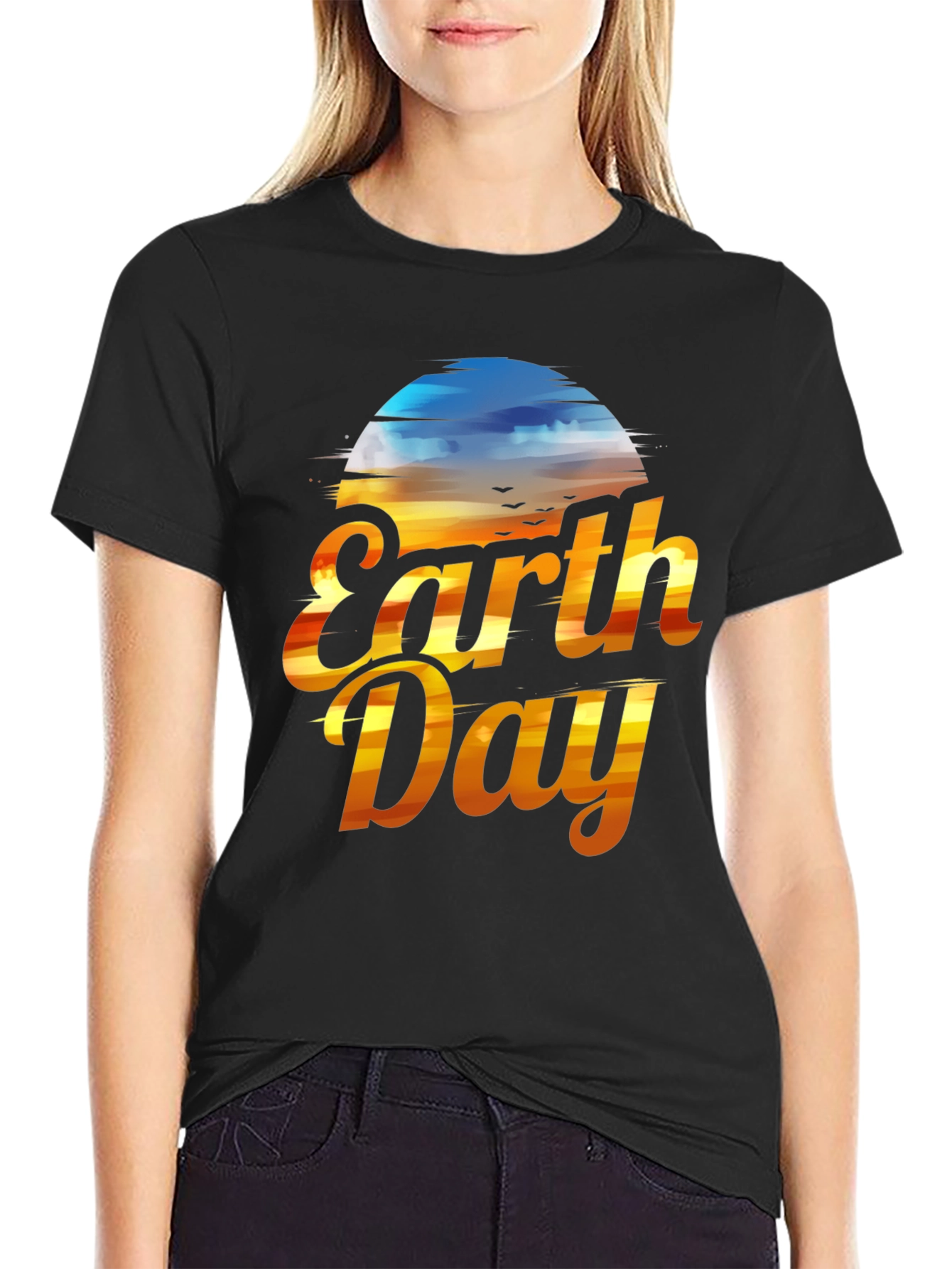 Earth Day Graphic T-Shirt - Black