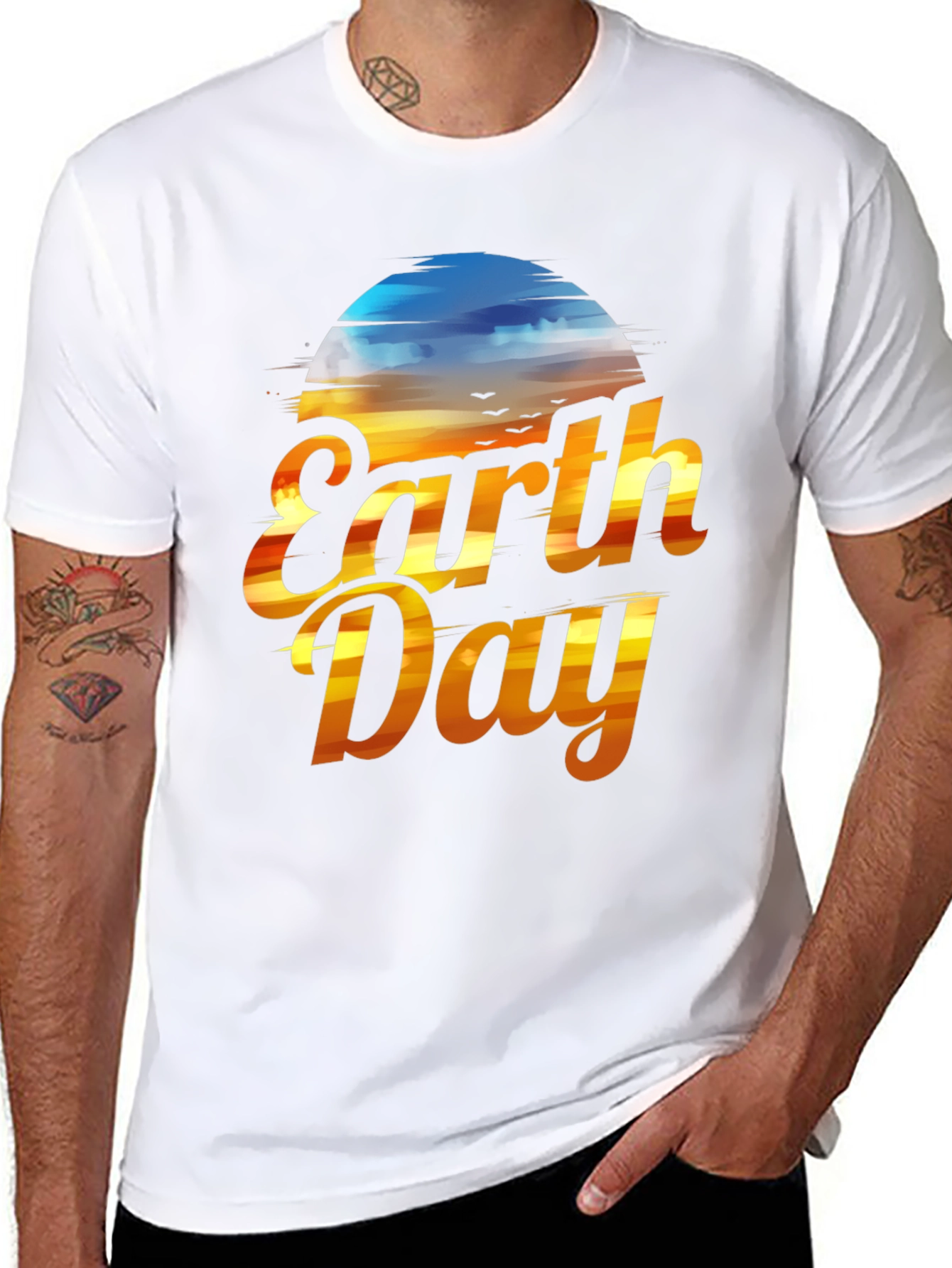Earth Day Graphic T-Shirt - Black