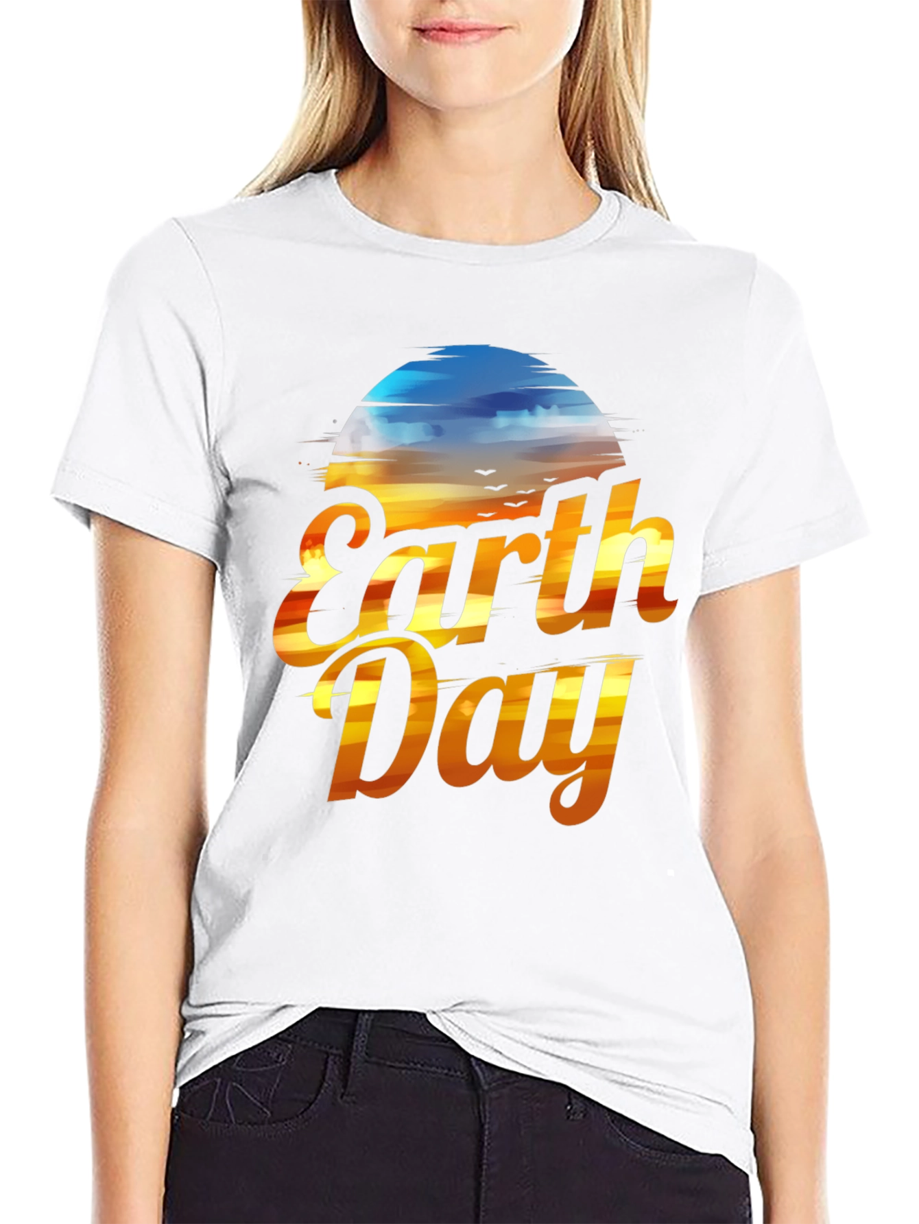 Earth Day Graphic T-Shirt - Black