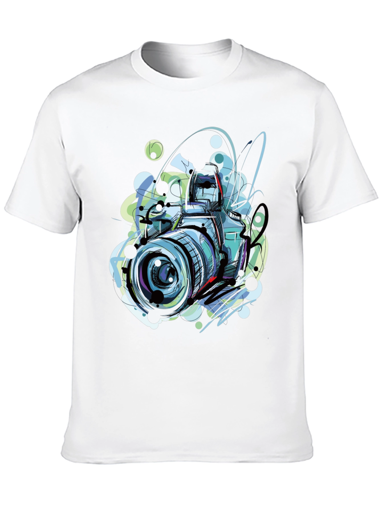 Camera Sketch Graphic T-Shirt Photography Lover Tee