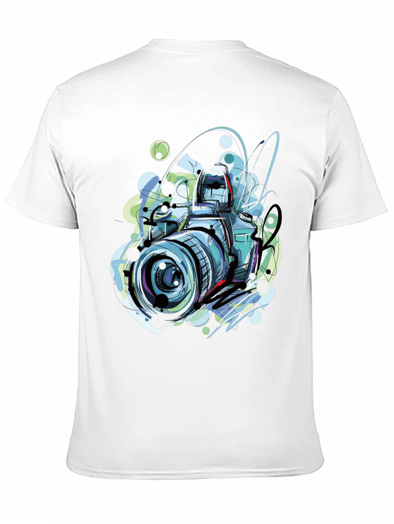 Camera Sketch Graphic T-Shirt Photography Lover Tee
