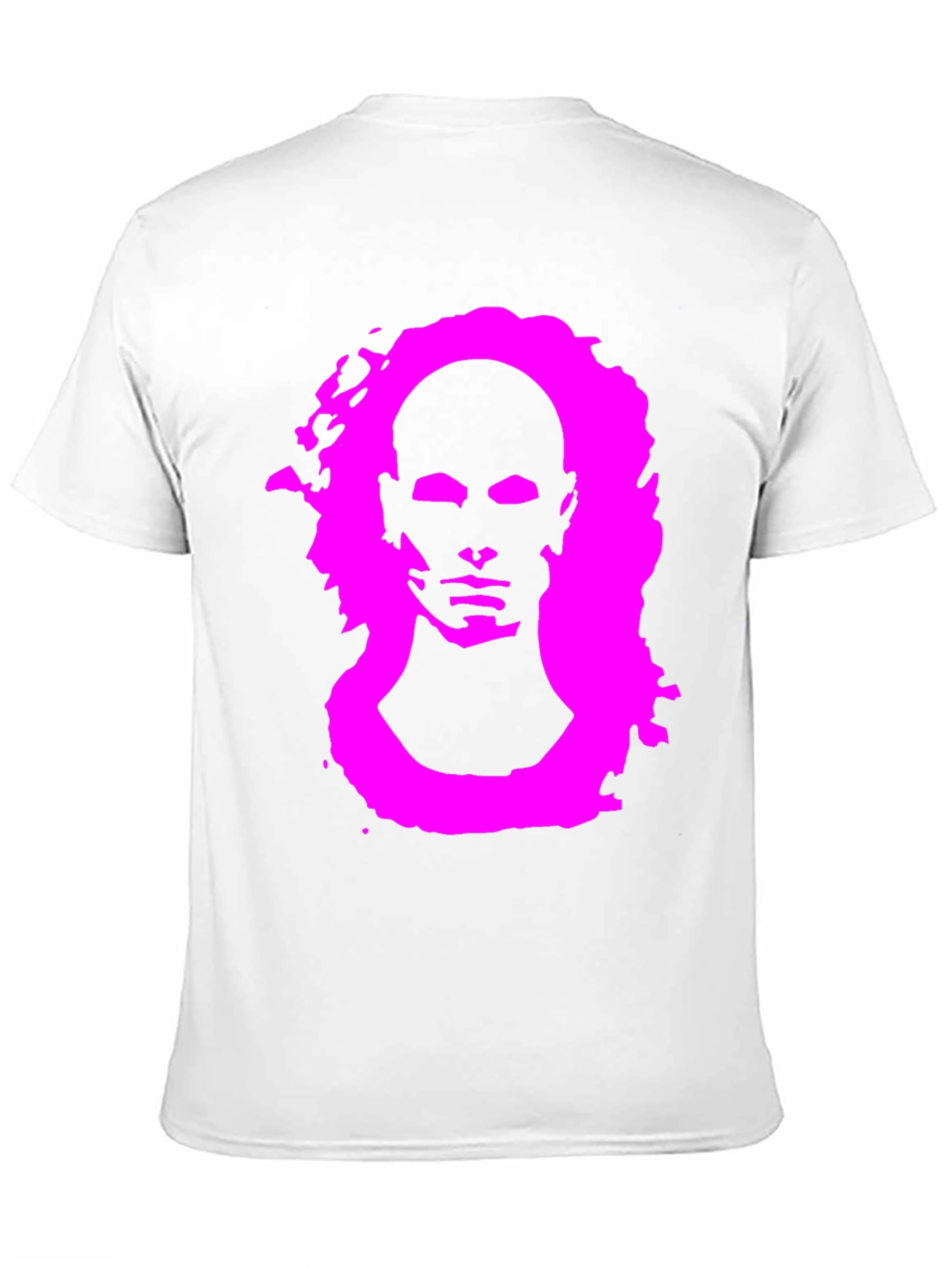 Abstract Face Graphic Print Black T-Shirt