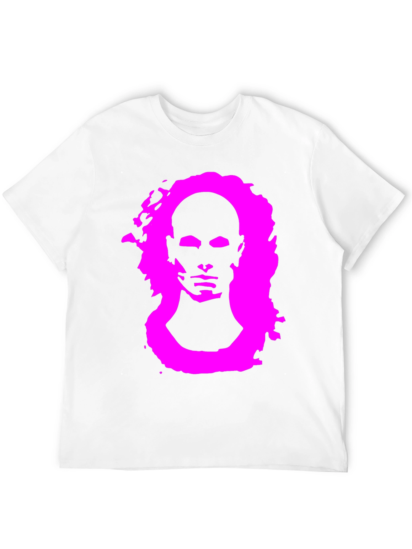 Abstract Face Graphic Print Black T-Shirt