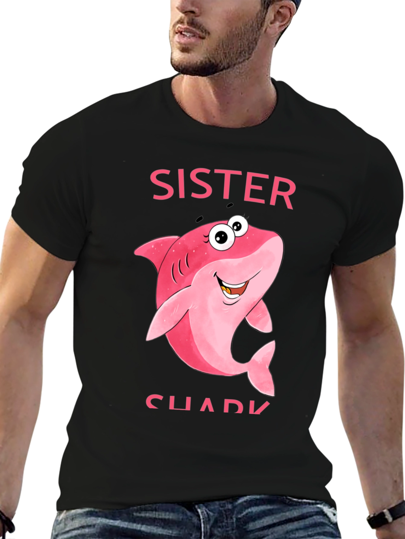 Sister Shark T-Shirt - Cute Cartoon Shark Tee