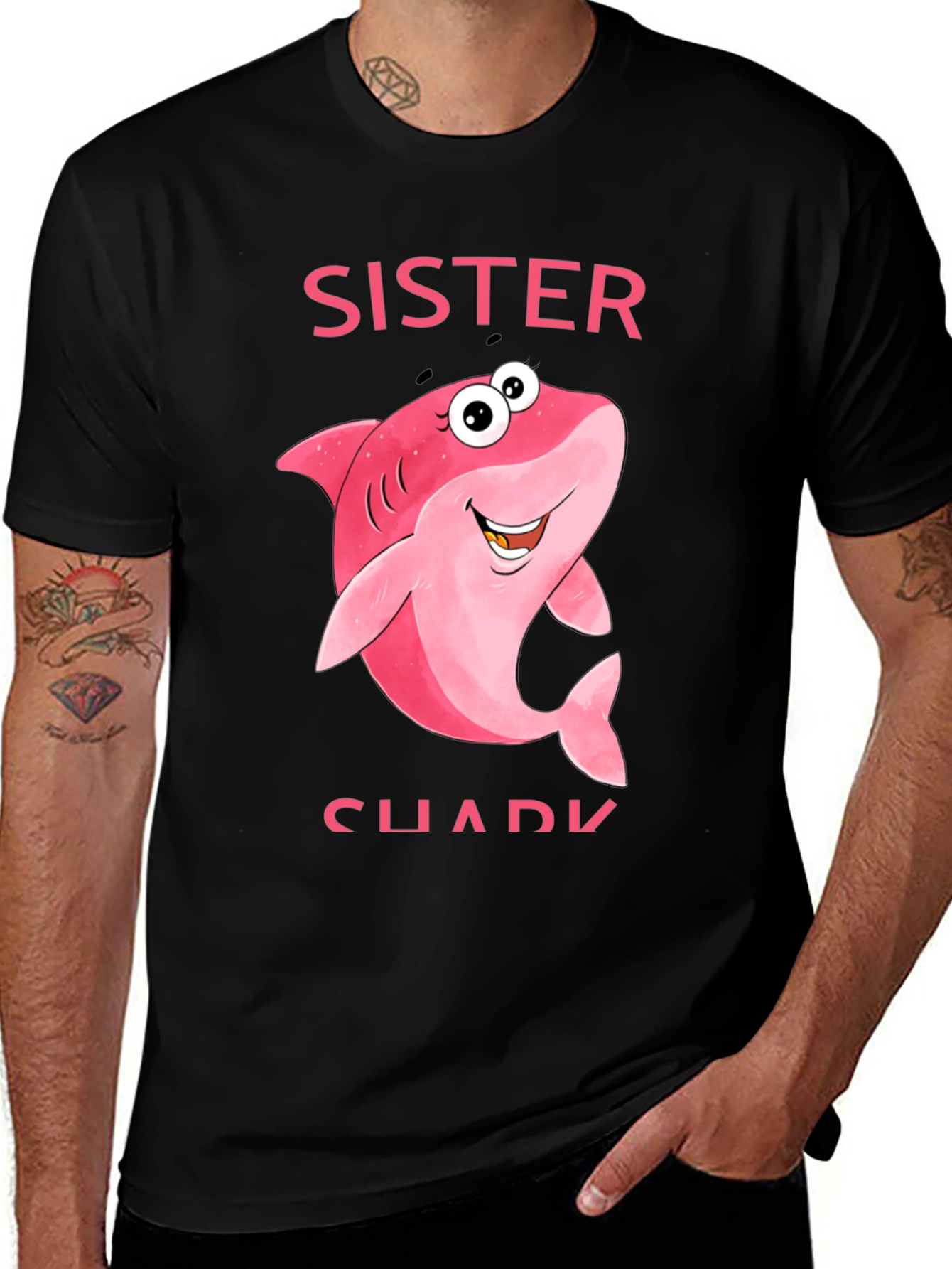 Sister Shark T-Shirt - Cute Cartoon Shark Tee