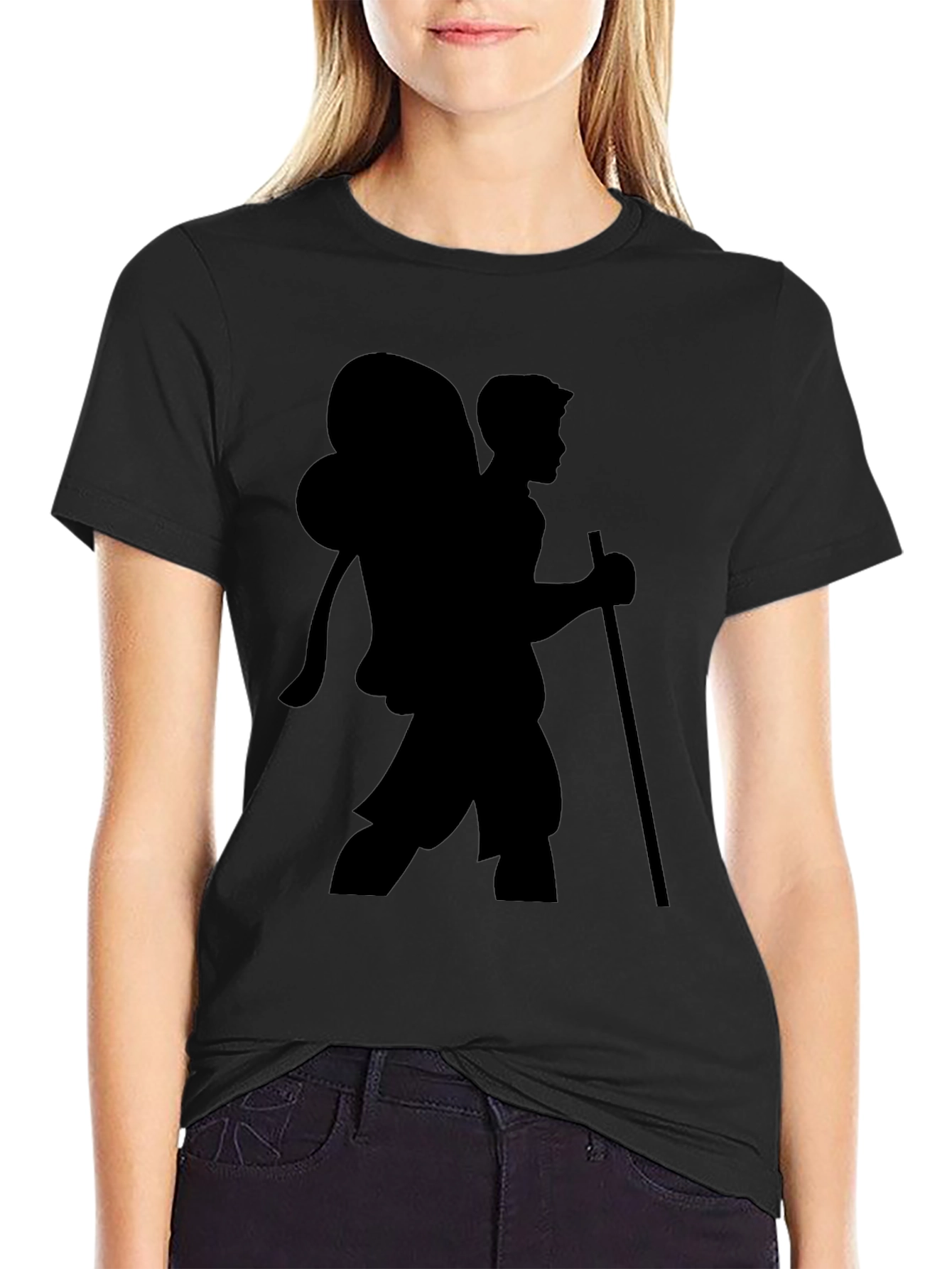 Hiking Silhouette Black T-Shirt