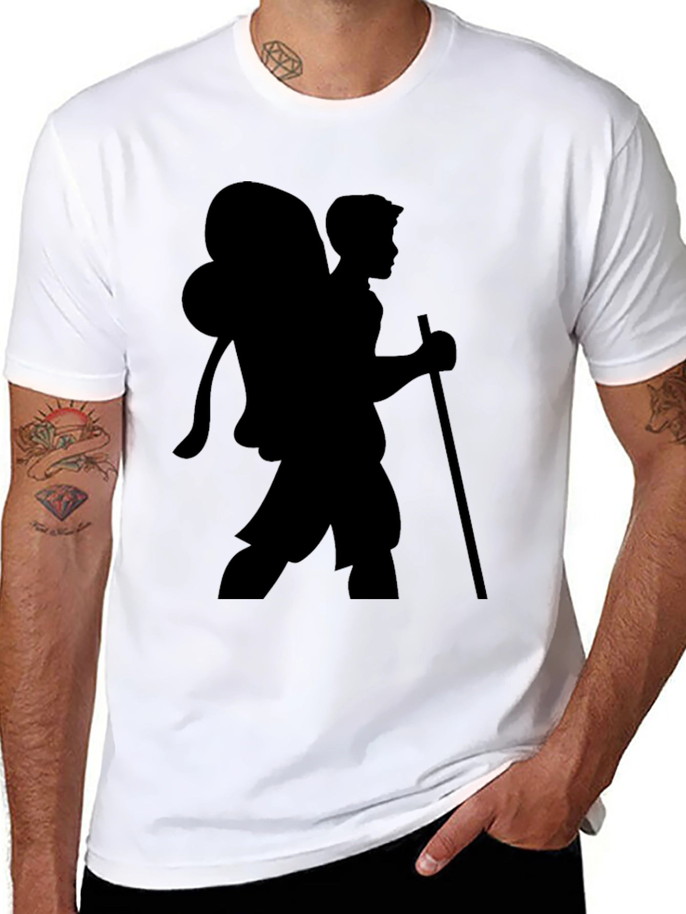 Hiking Silhouette Black T-Shirt