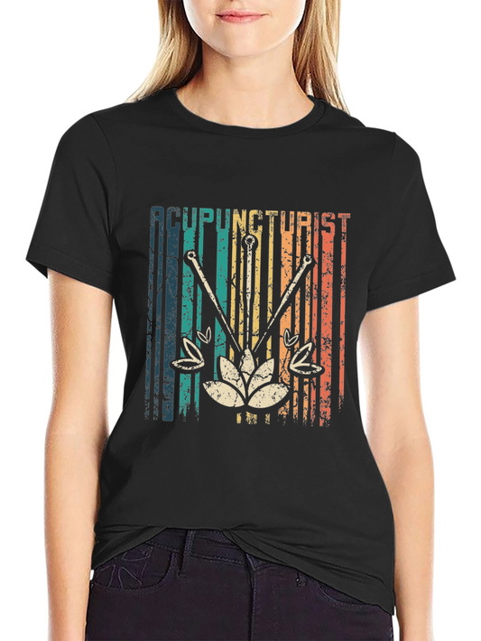 Acupuncturist Vintage Graphic T-Shirt - Black