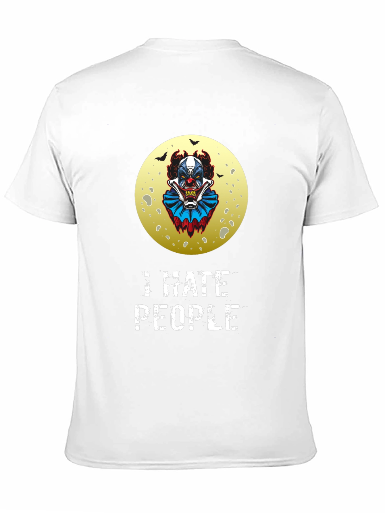 I Hate People Clown Graphic Tee - Black