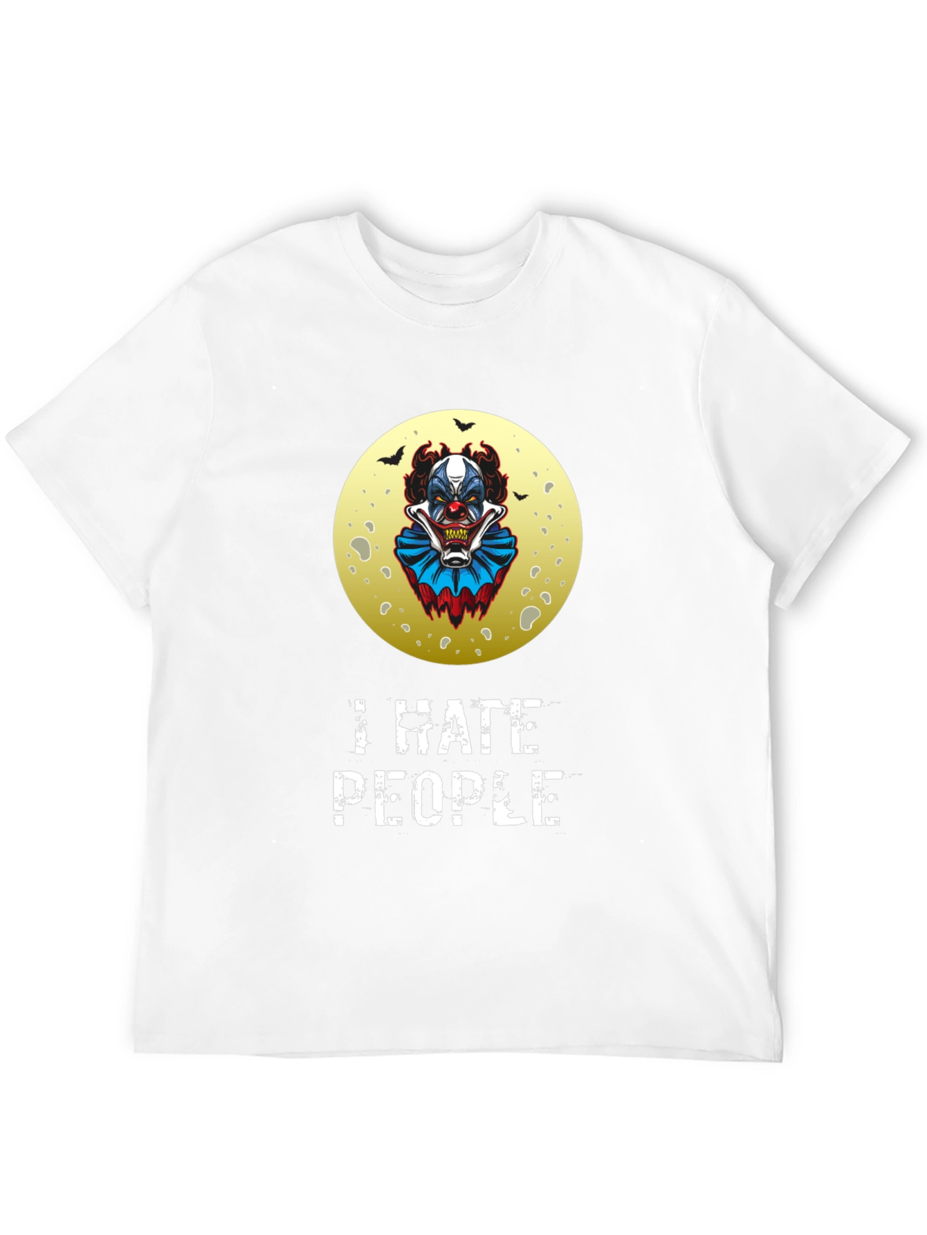 I Hate People Clown Graphic Tee - Black