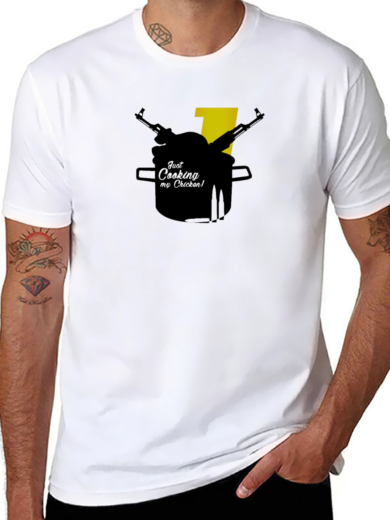 Just Cooking Chicken Tee - Gamer T-Shirt