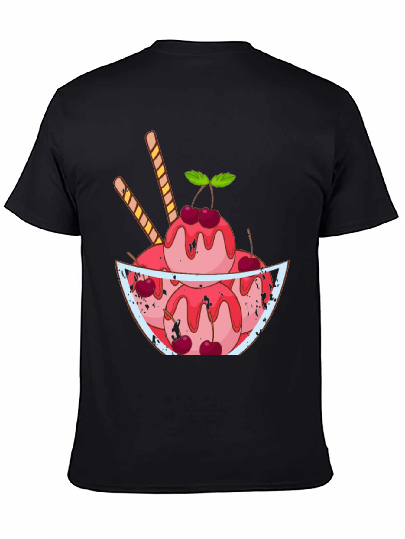 Ice Cream Sundae Graphic Tee - Fun Dessert T-Shirt
