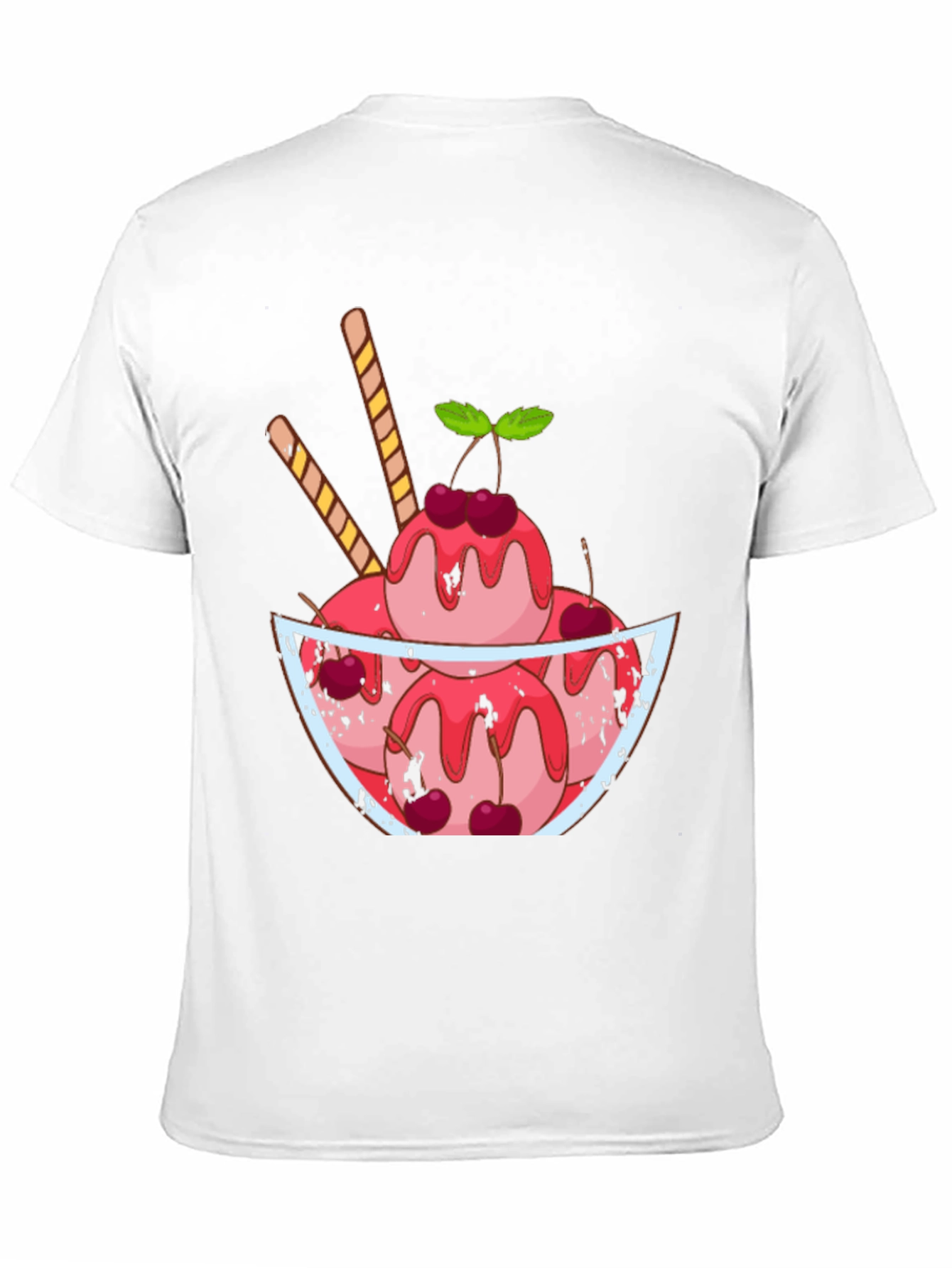 Ice Cream Sundae Graphic Tee - Fun Dessert T-Shirt