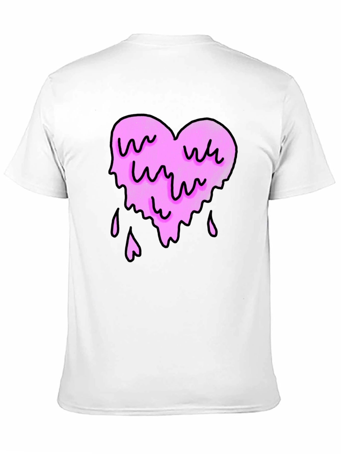 Melting Heart Graphic Tee - Black