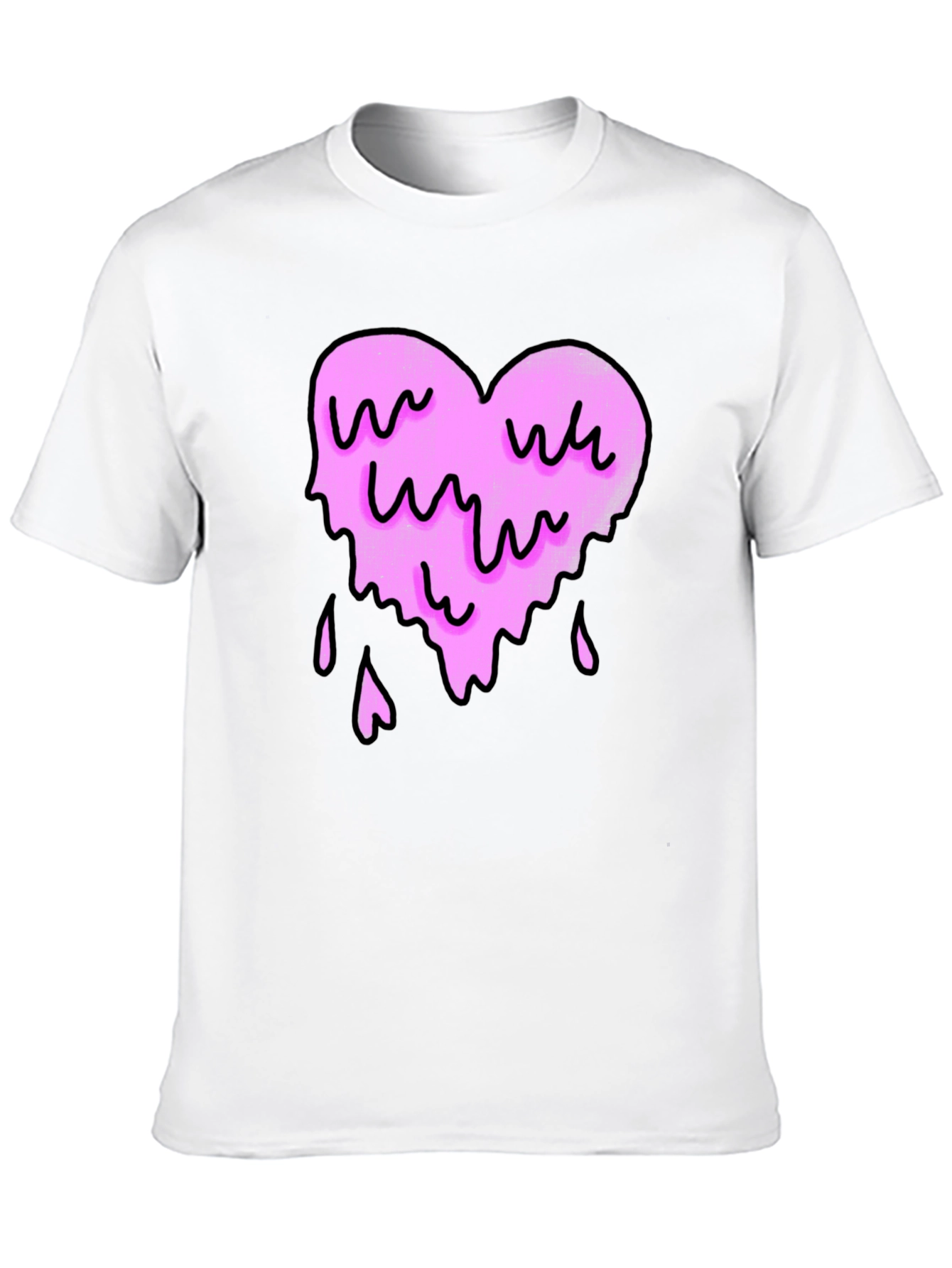 Melting Heart Graphic Tee - Black
