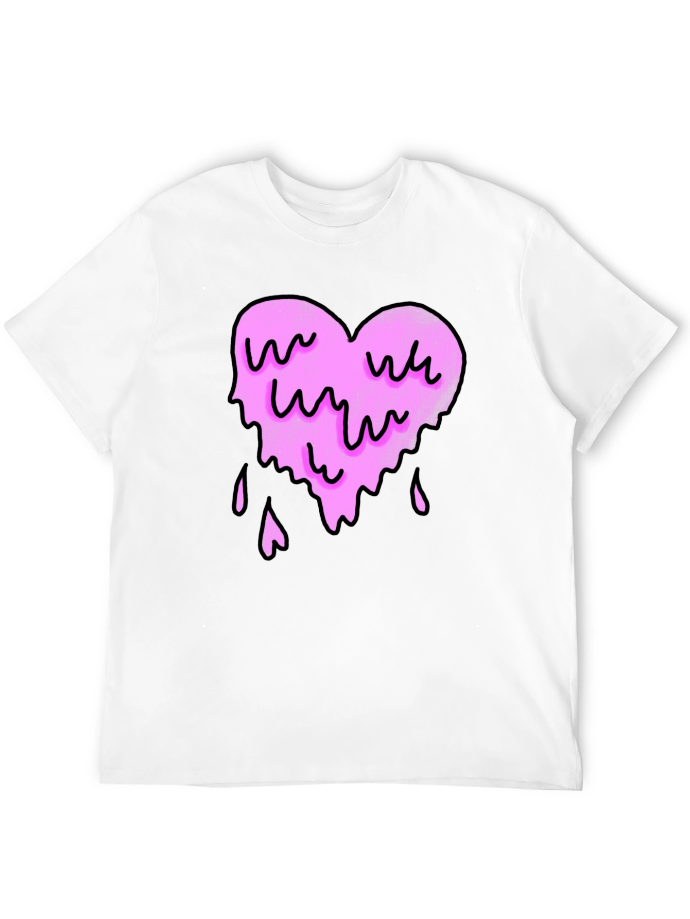 Melting Heart Graphic Tee - Black