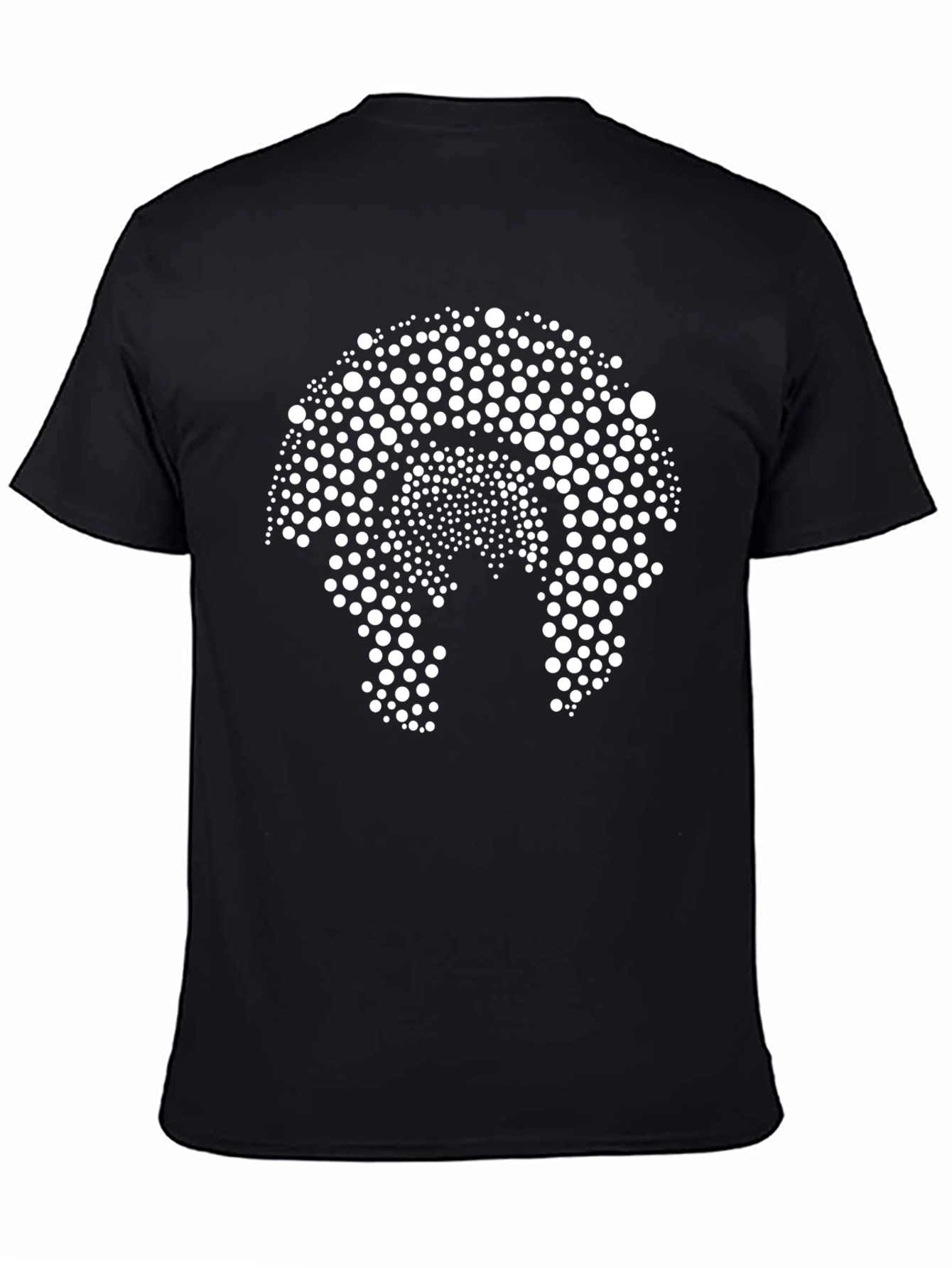Abstract Dot Pattern Black T-Shirt