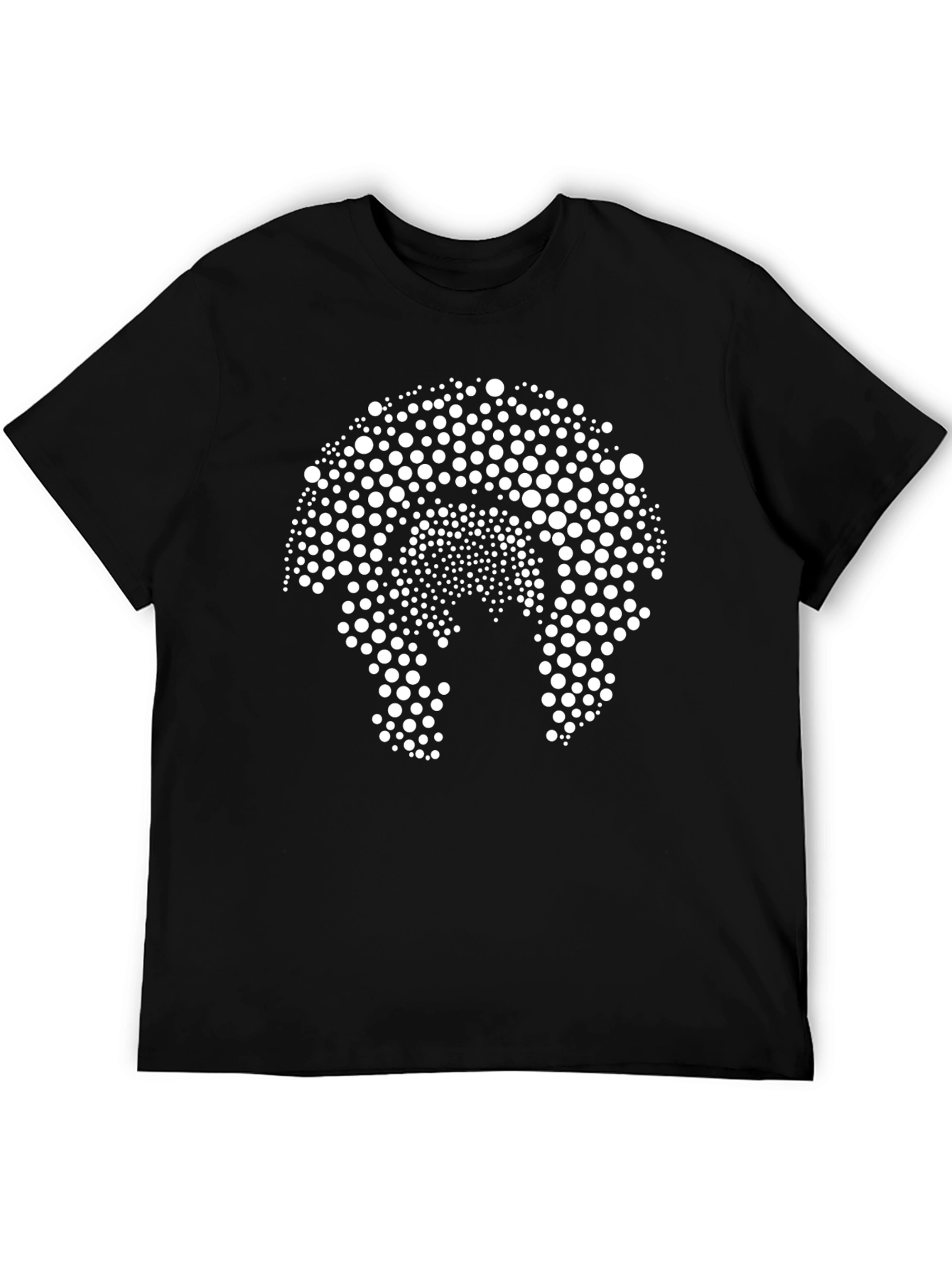 Abstract Dot Pattern Black T-Shirt