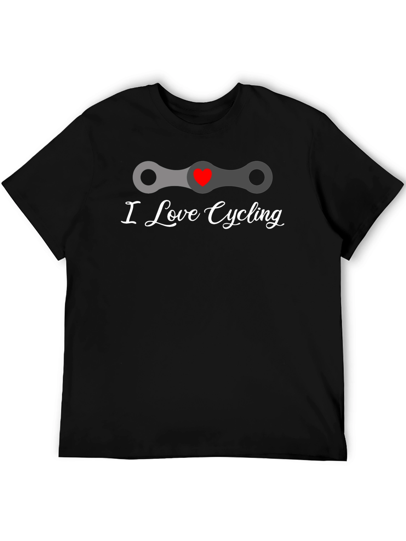 I Love Cycling Black T-Shirt