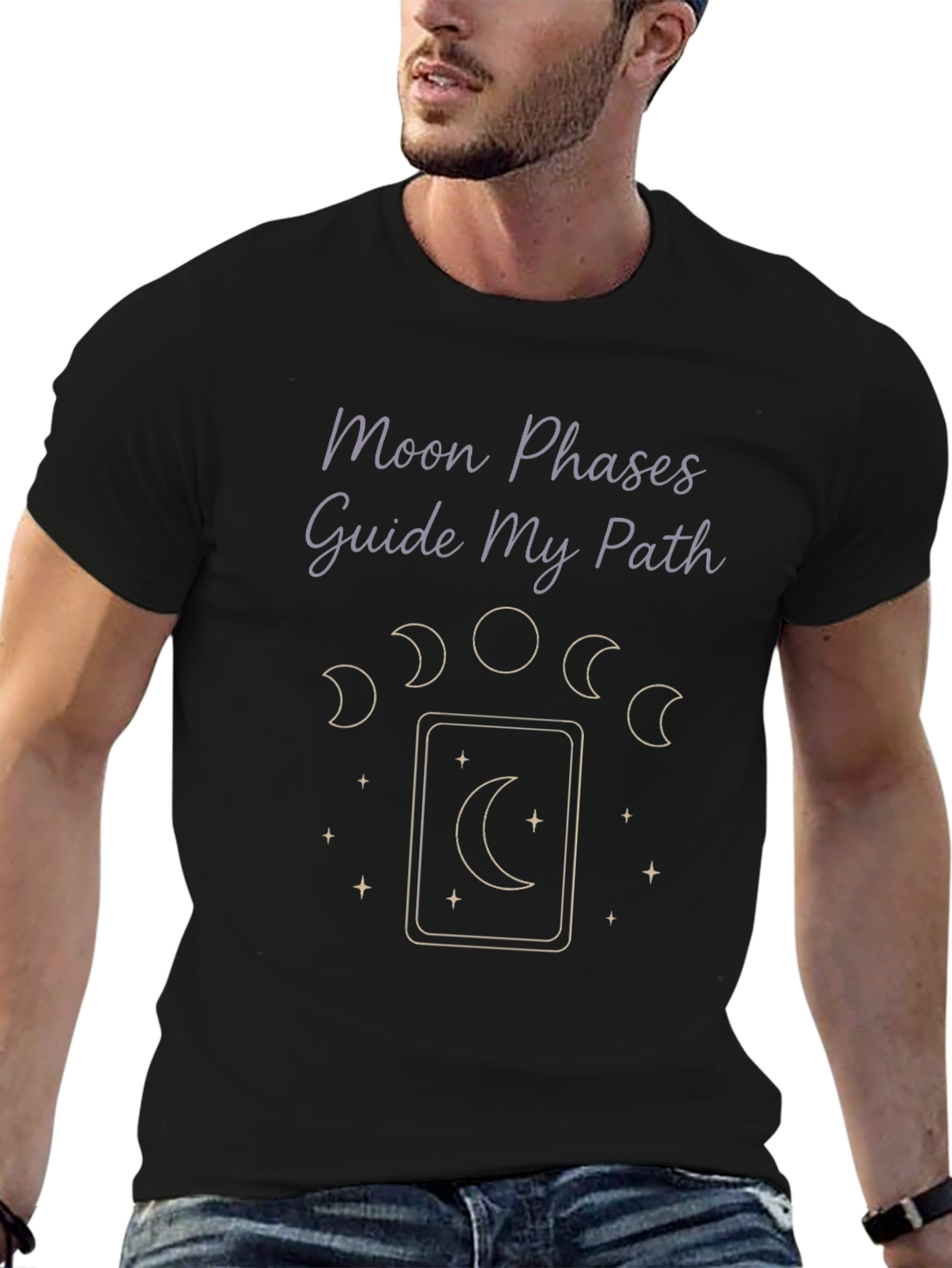 Moon Phases Guide My Path Graphic T-Shirt