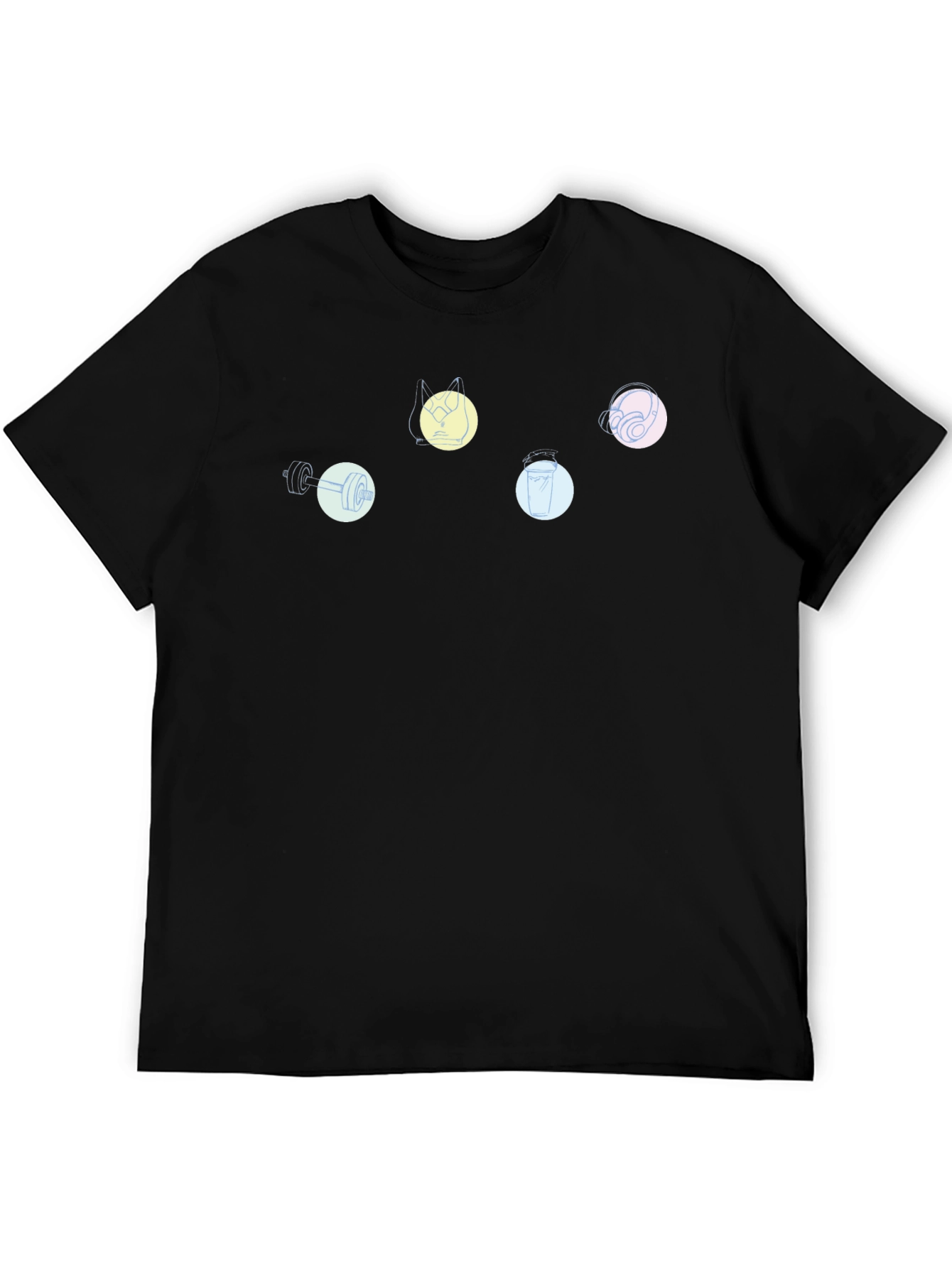 Abstract Workout Icons Graphic Tee