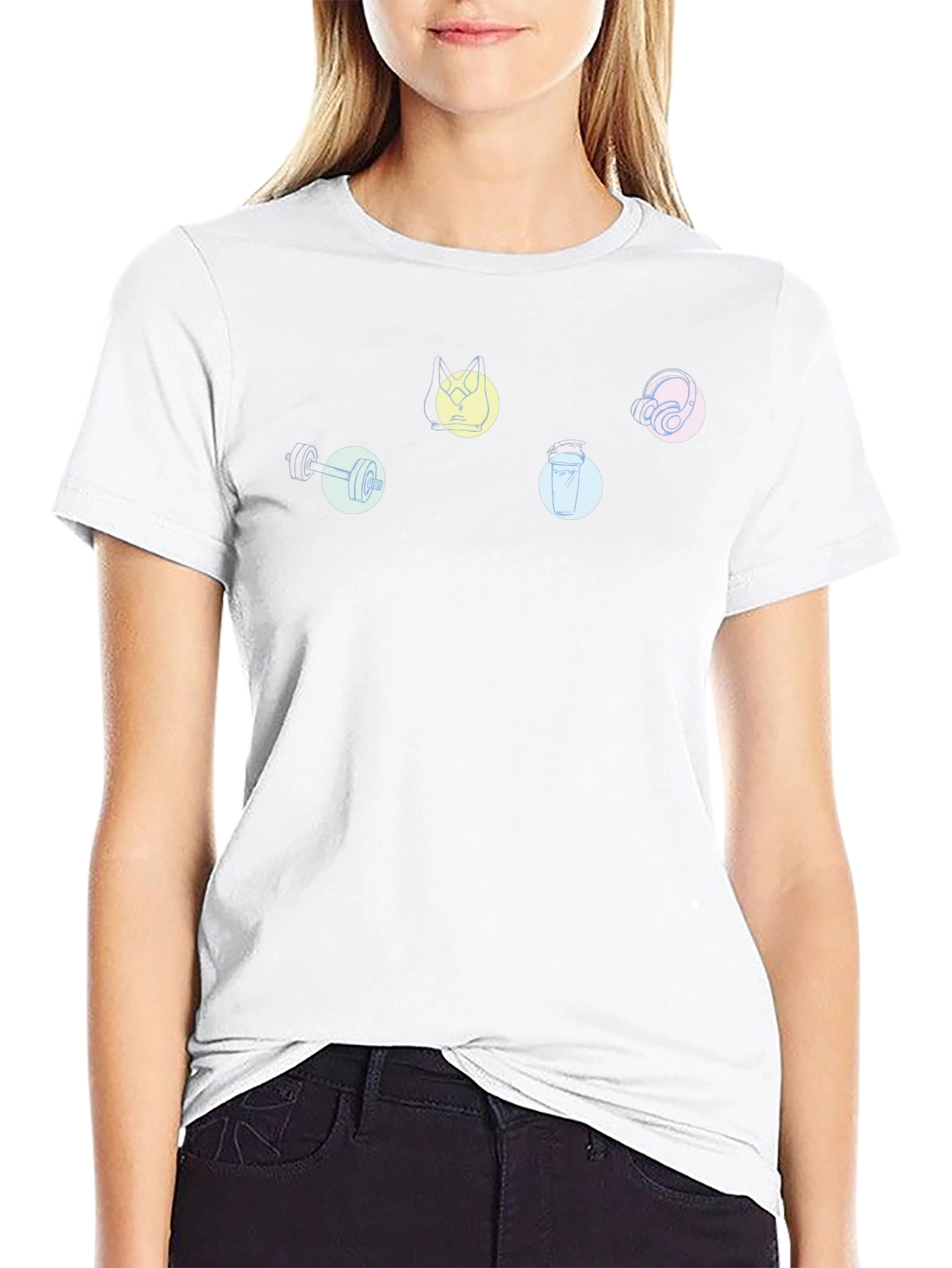 Abstract Workout Icons Graphic Tee