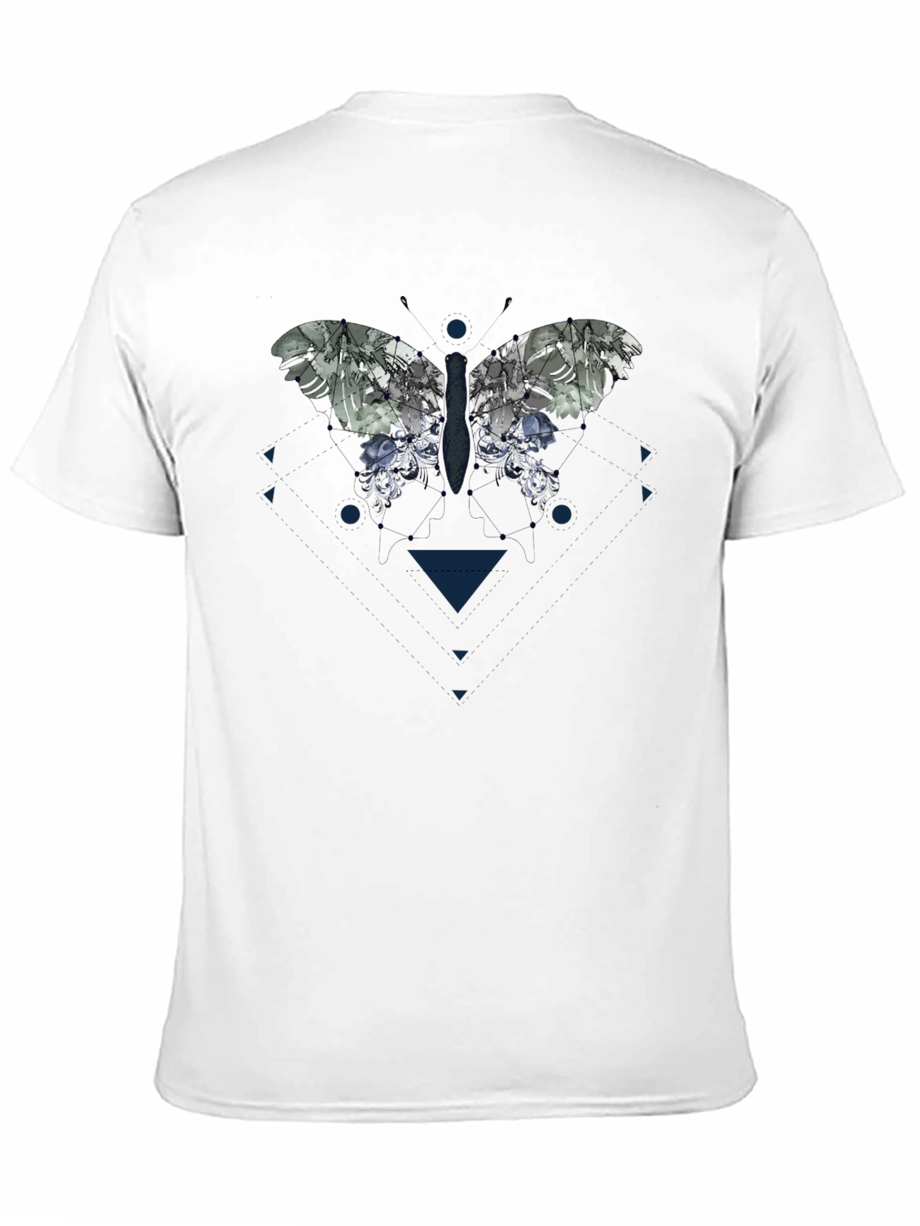 Butterfly Graphic Print Black T-Shirt