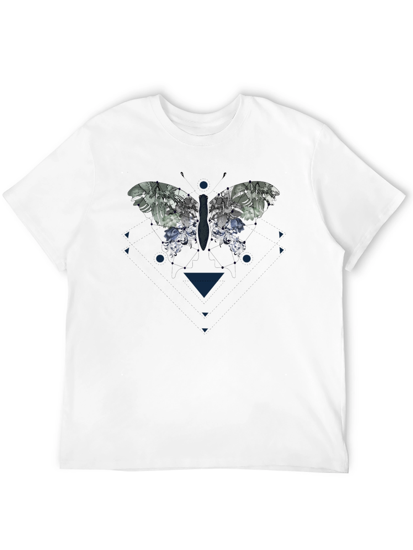 Butterfly Graphic Print Black T-Shirt