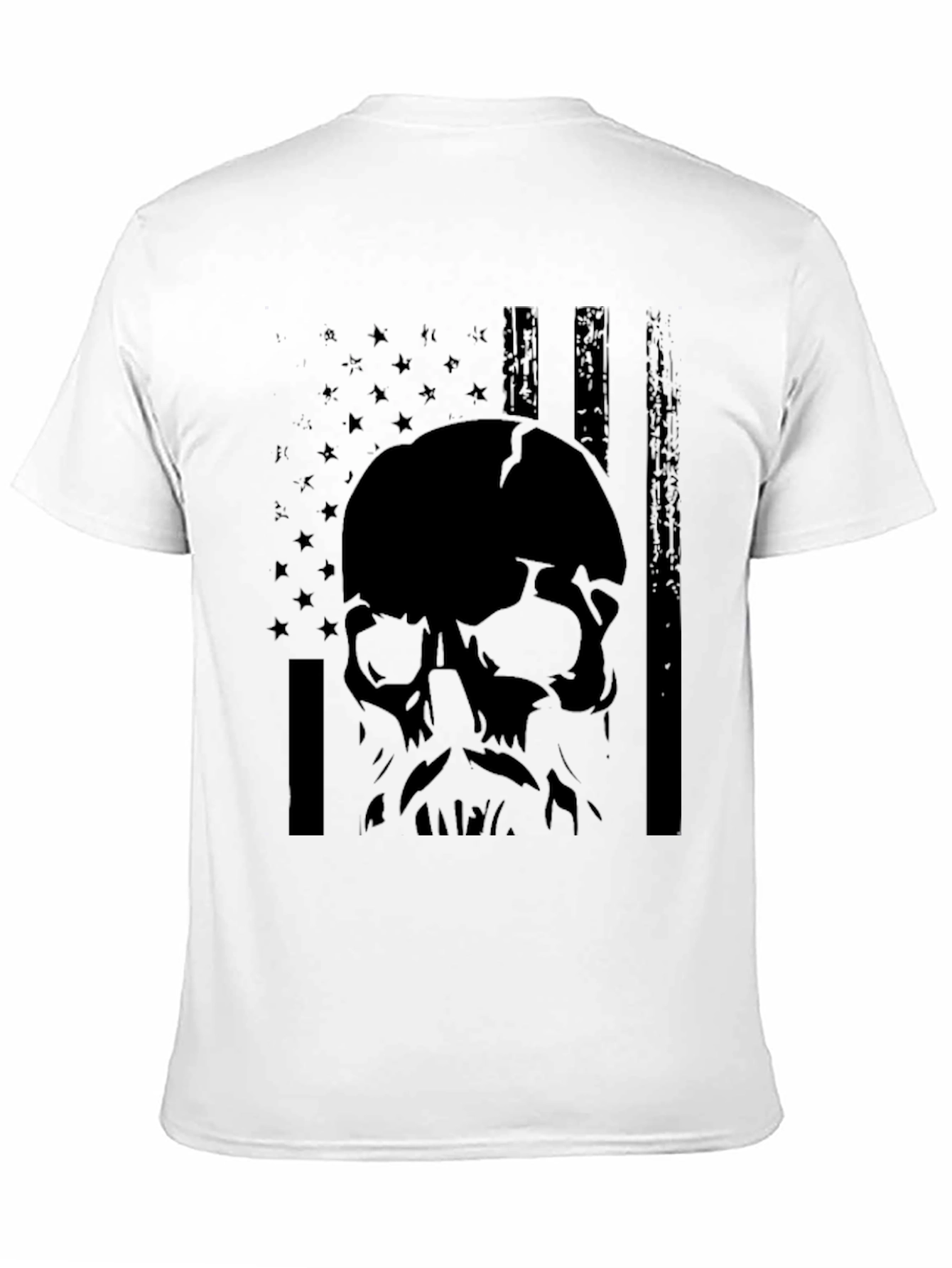 Skull American Flag Graphic T-Shirt