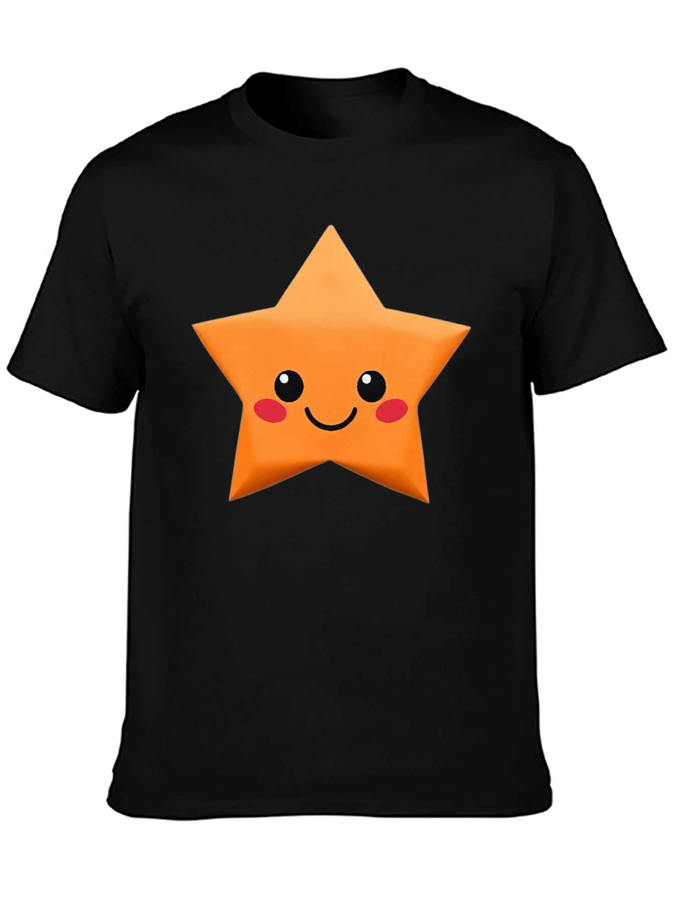 Cute Star Graphic Tee - Mens Black T-Shirt